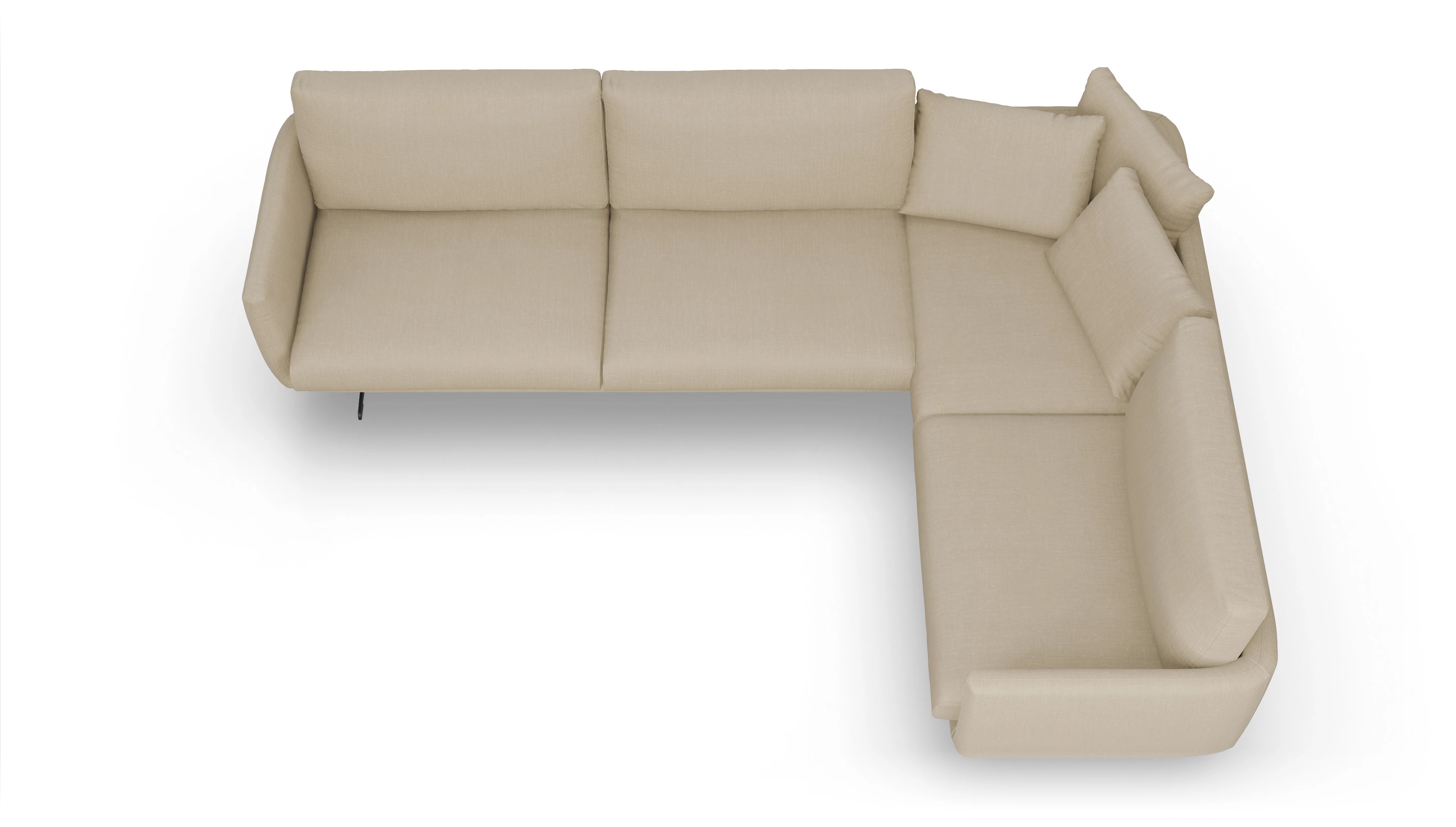 Ansicht des Produktes Boteri Ecksofa Rechts in Stoff beige