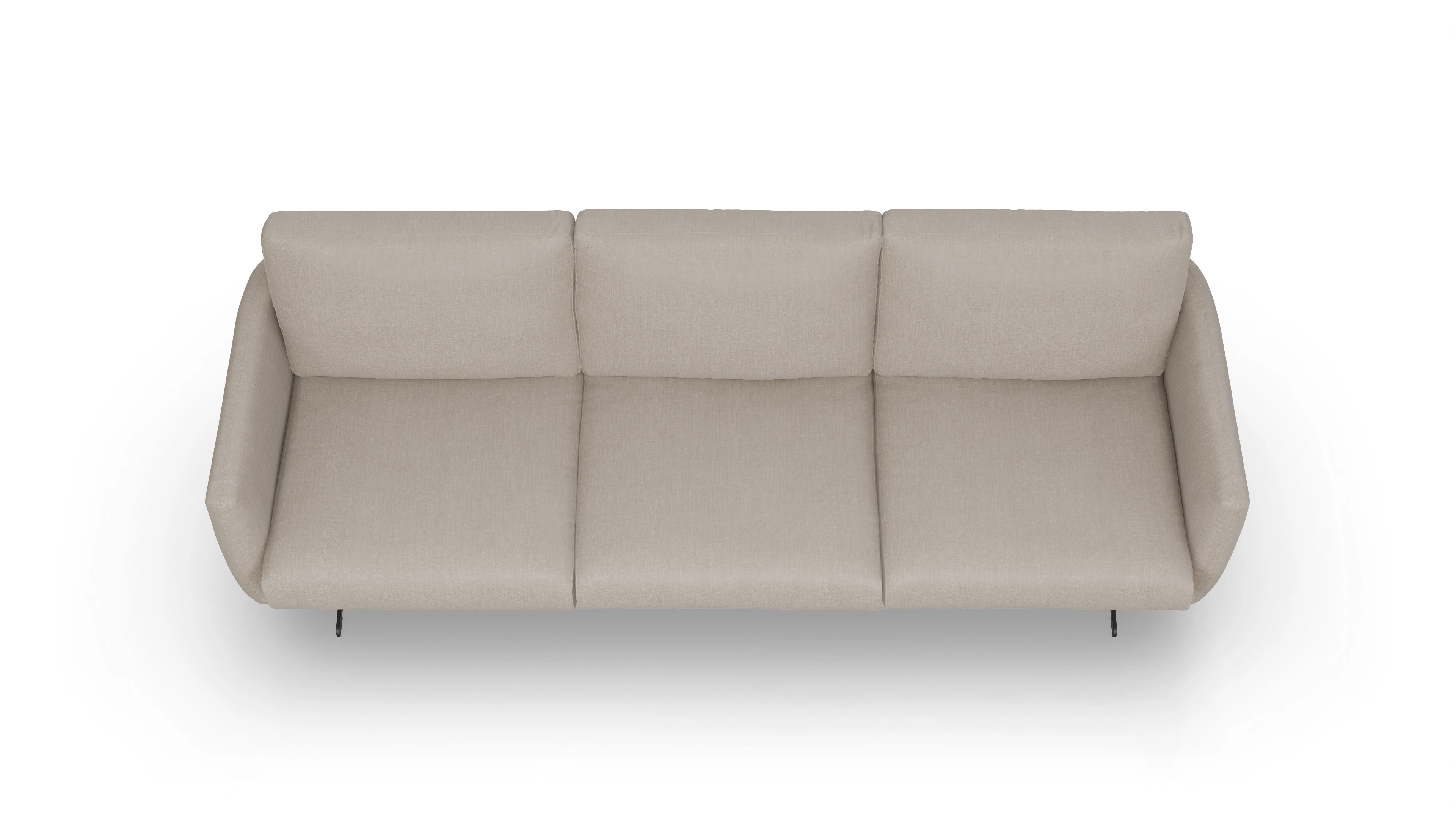 Designer-Sofa Boteri Ansicht des Produktes Boteri 4-Sitzer in Stoff braun