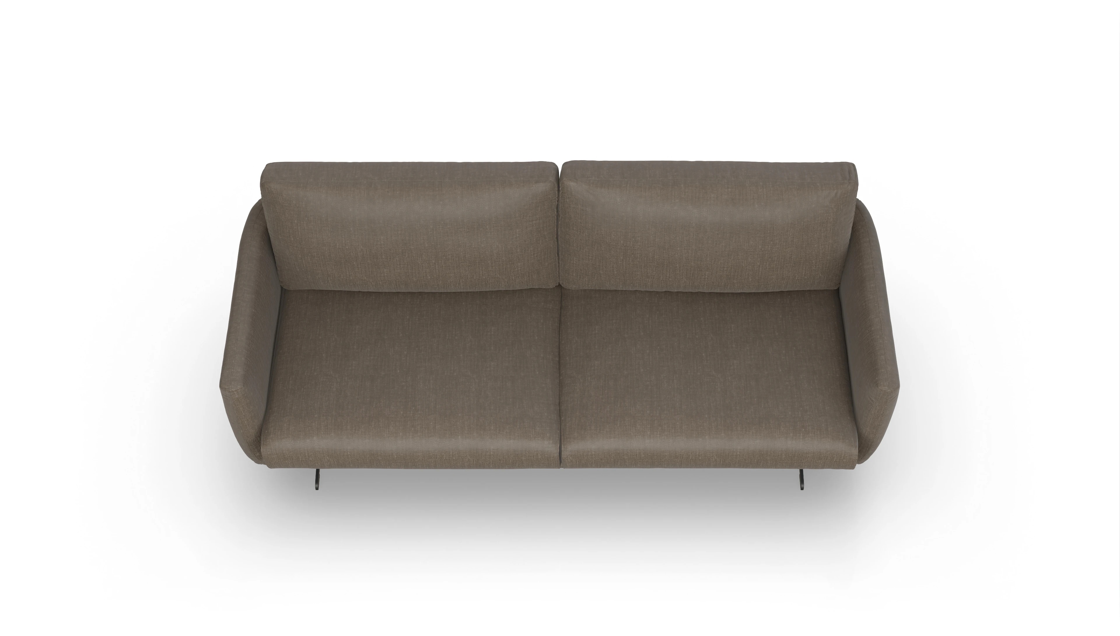 Designer-Sofa Boteri Ansicht des Produktes Boteri 3-Sitzer in Stoff braun