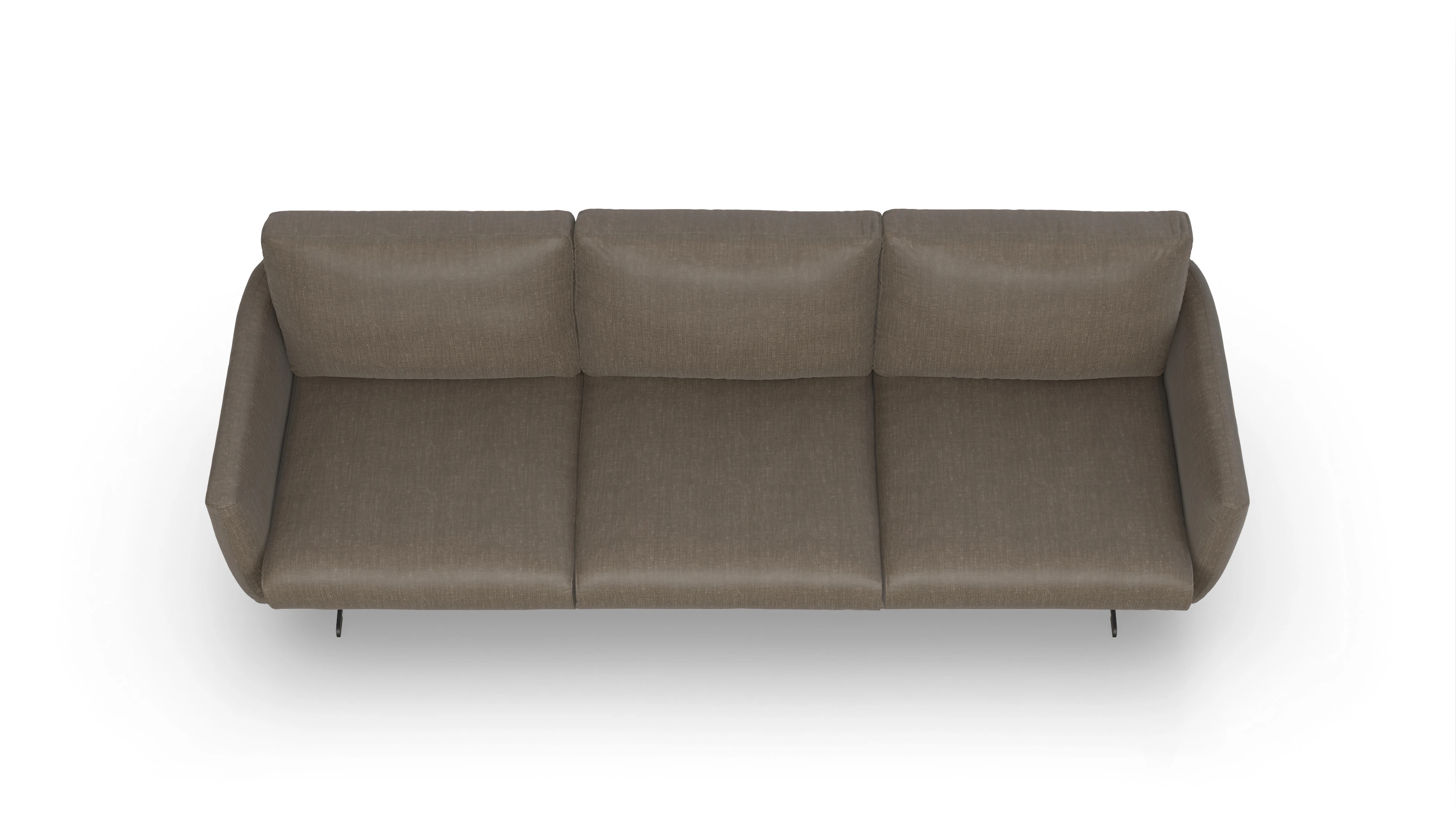 Designer-Sofa Boteri Ansicht des Produktes Boteri 4-Sitzer in Stoff braun