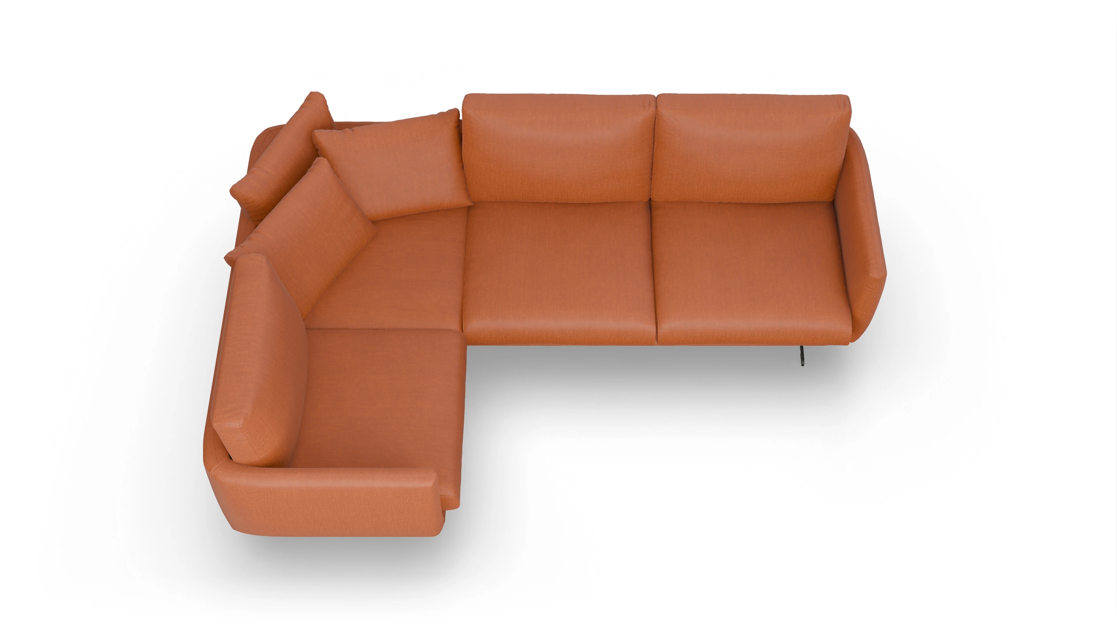Ansicht des Produktes Boteri Ecksofa Links in Stoff orange