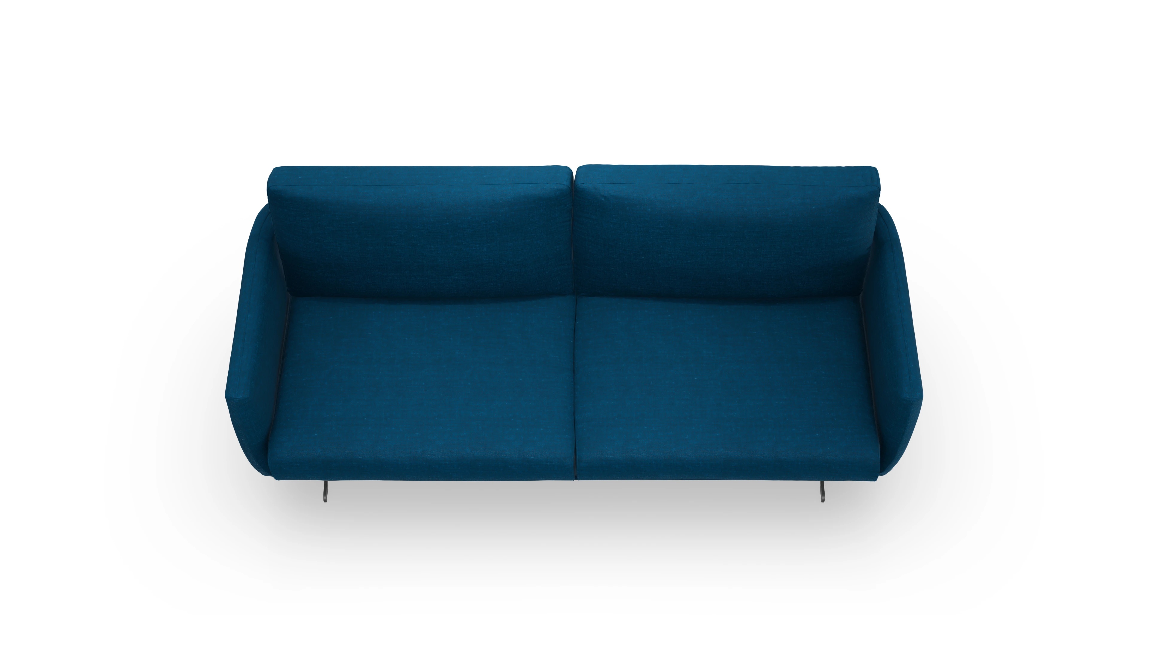 Designer-Sofa Boteri Ansicht des Produktes Boteri 3-Sitzer in Stoff blau