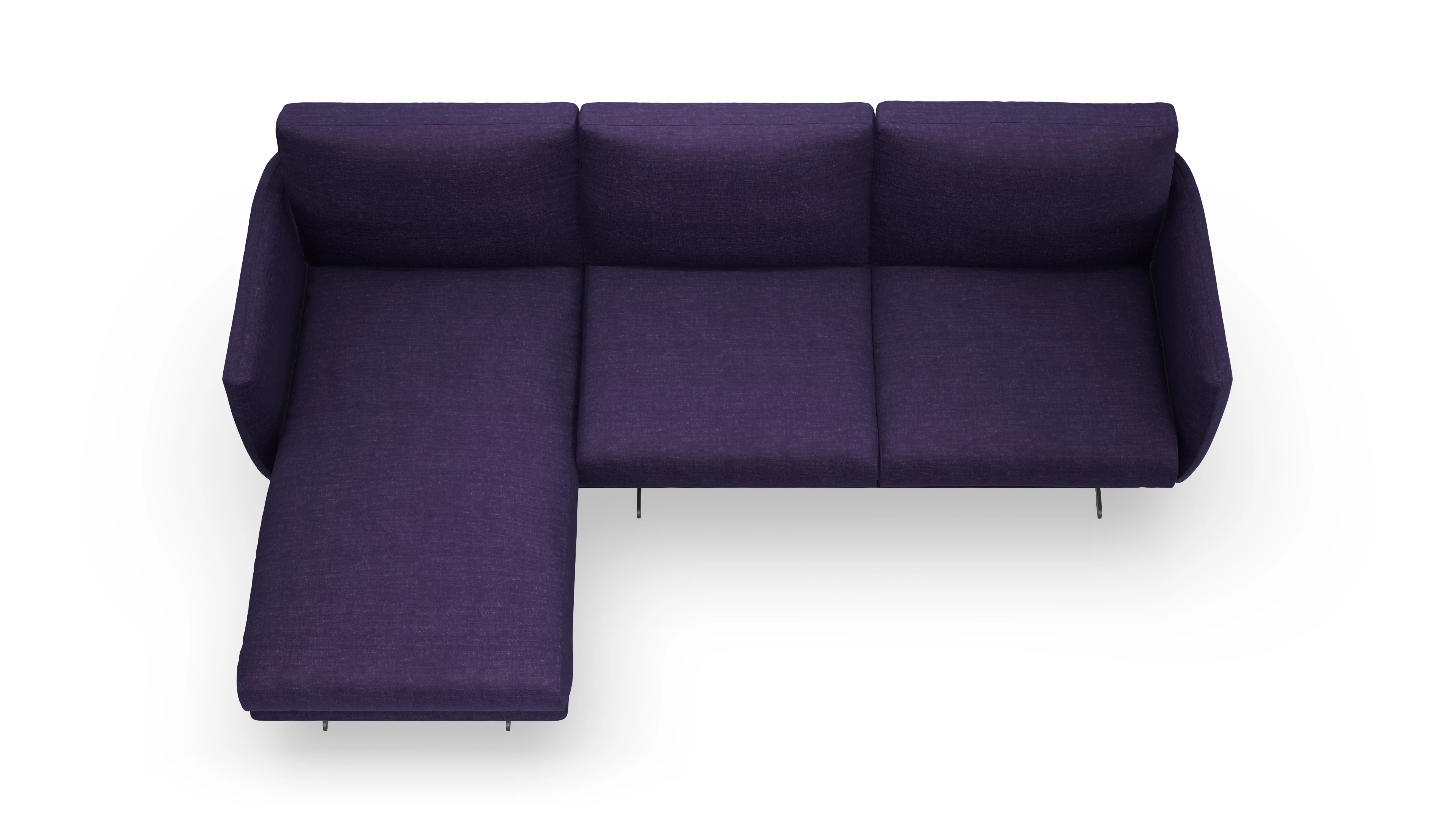 Ansicht des Produktes Boteri Sofa mit Rec links in Stoff blau