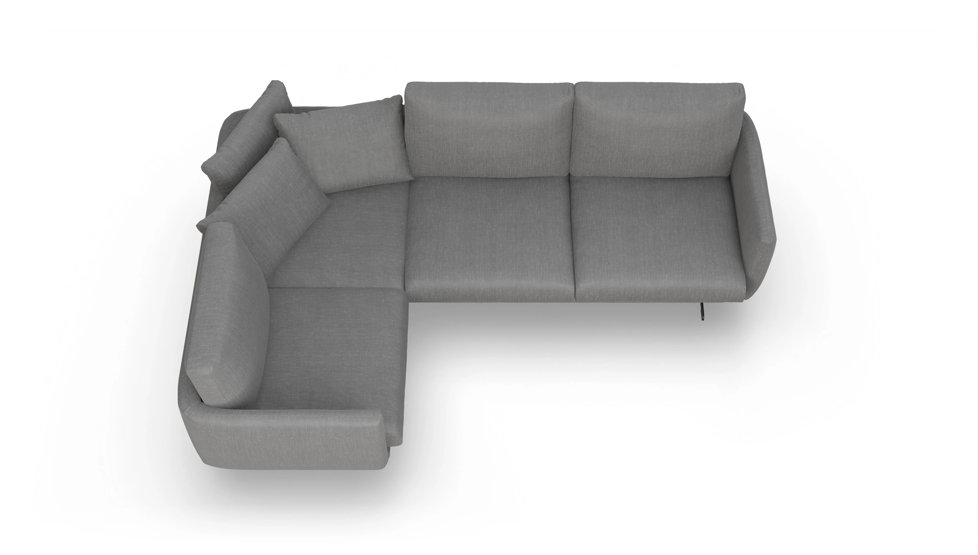 Ansicht des Produktes Boteri Ecksofa Links in Stoff grau