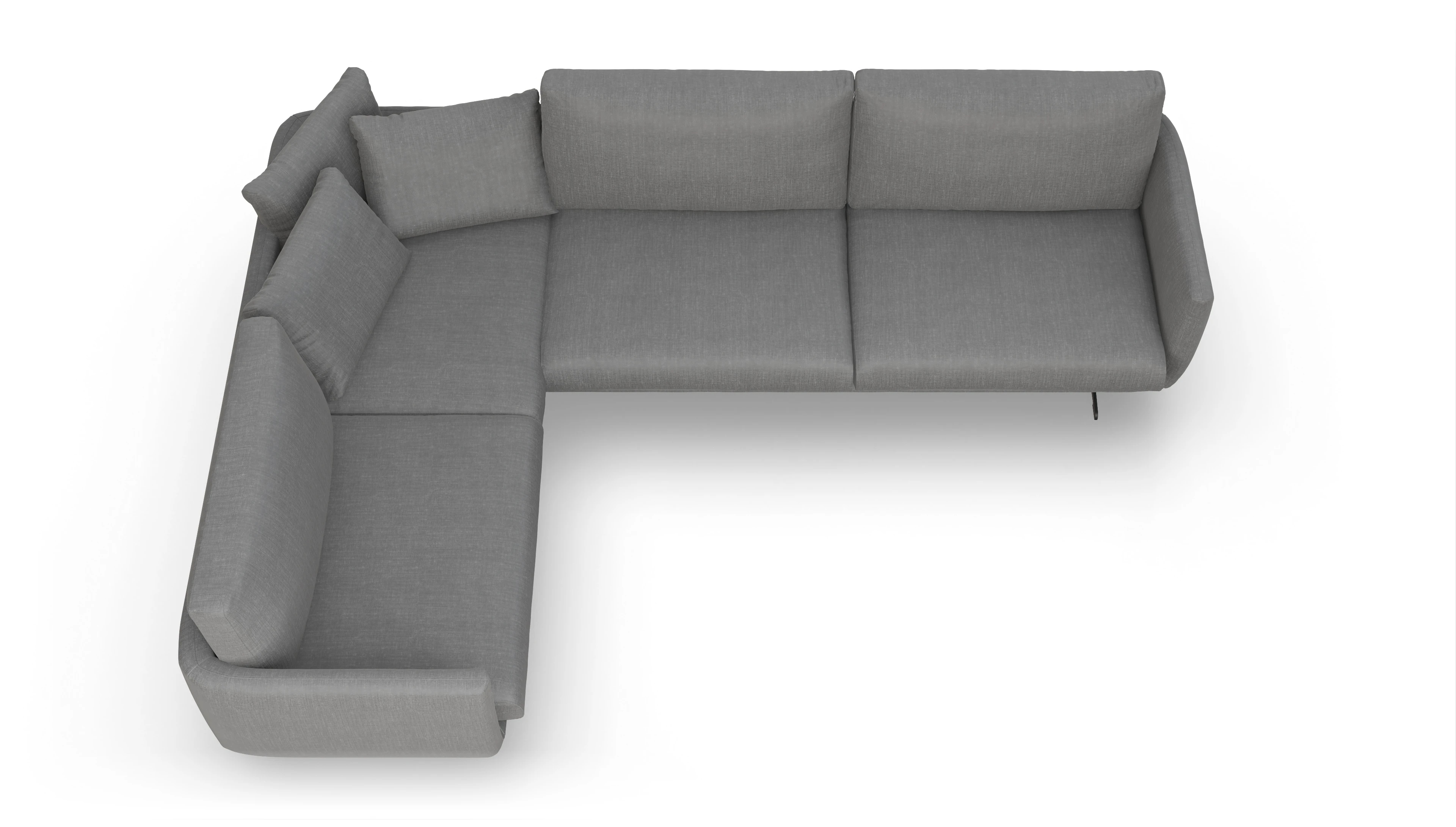 Ansicht des Produktes Boteri Ecksofa Links in Stoff grau