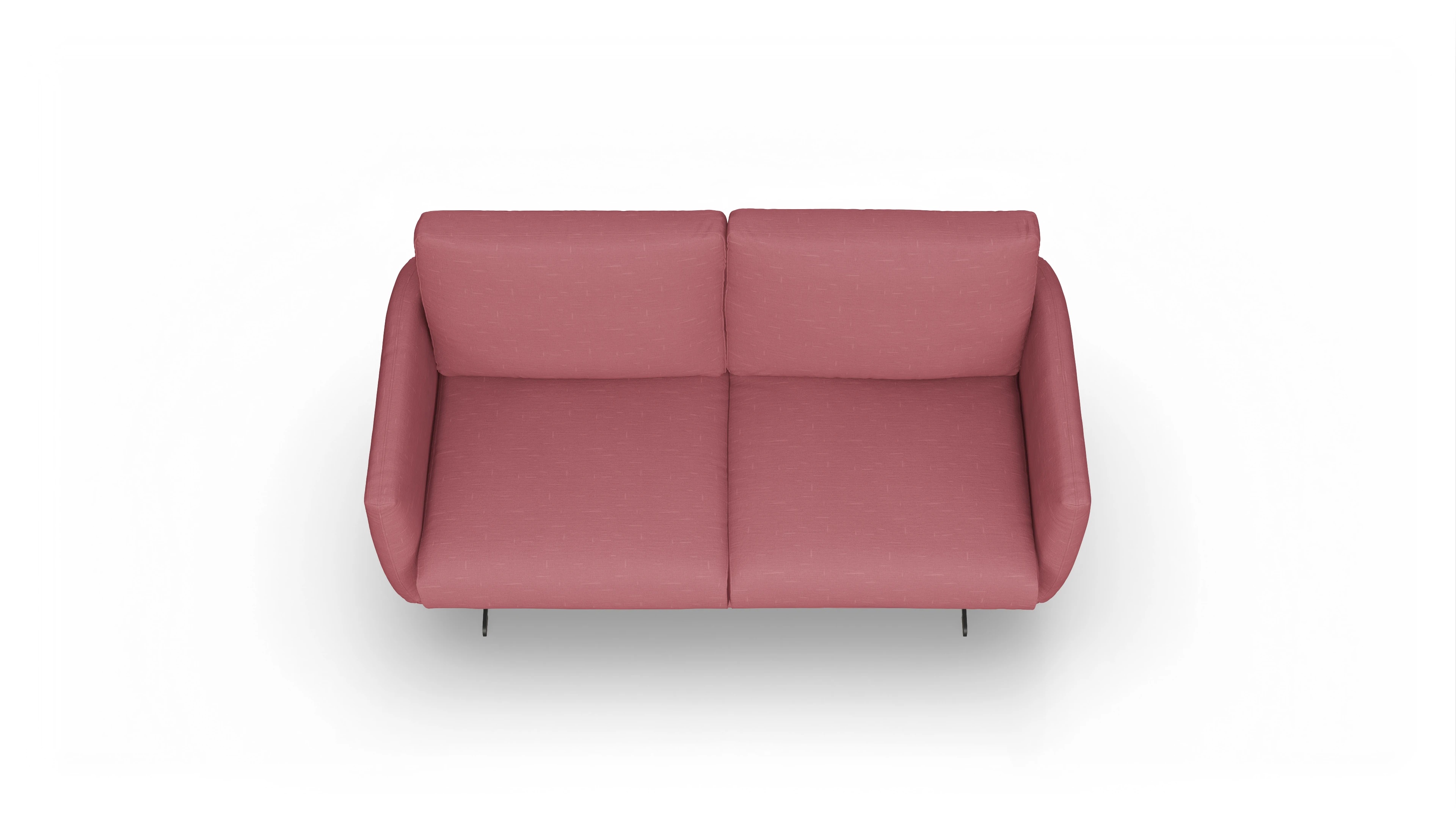 Designer-Sofa Boteri Ansicht des Produktes Boteri 2,5-Sitzer in Stoff rot