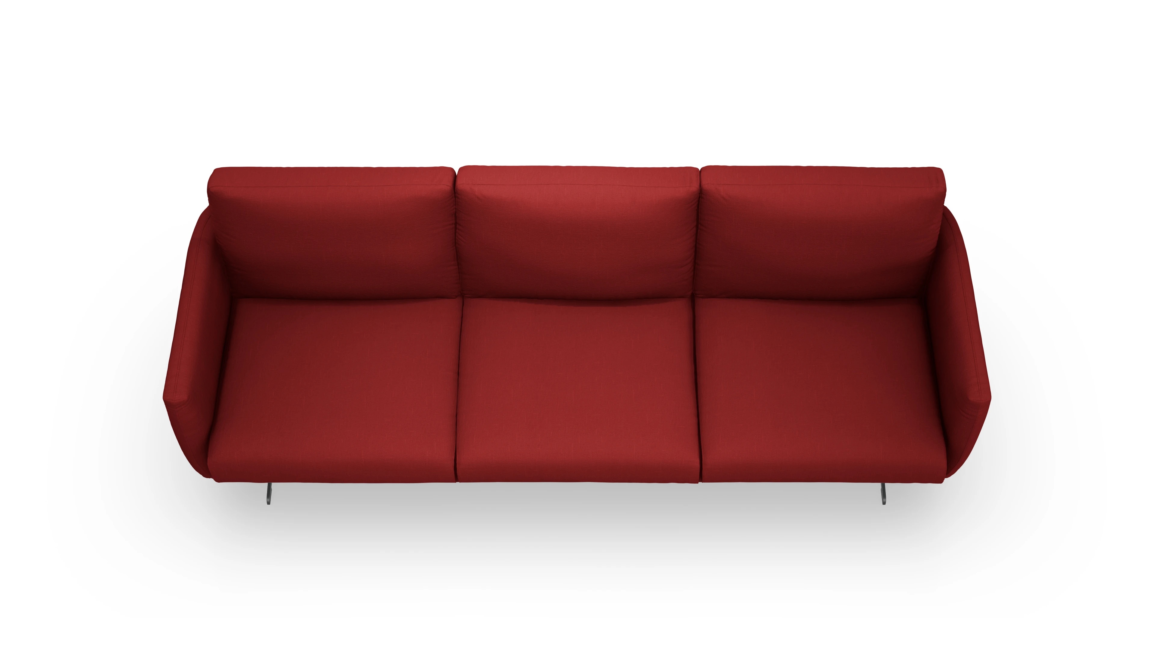 Designer-Sofa Boteri Ansicht des Produktes Boteri 4-Sitzer in Stoff rot