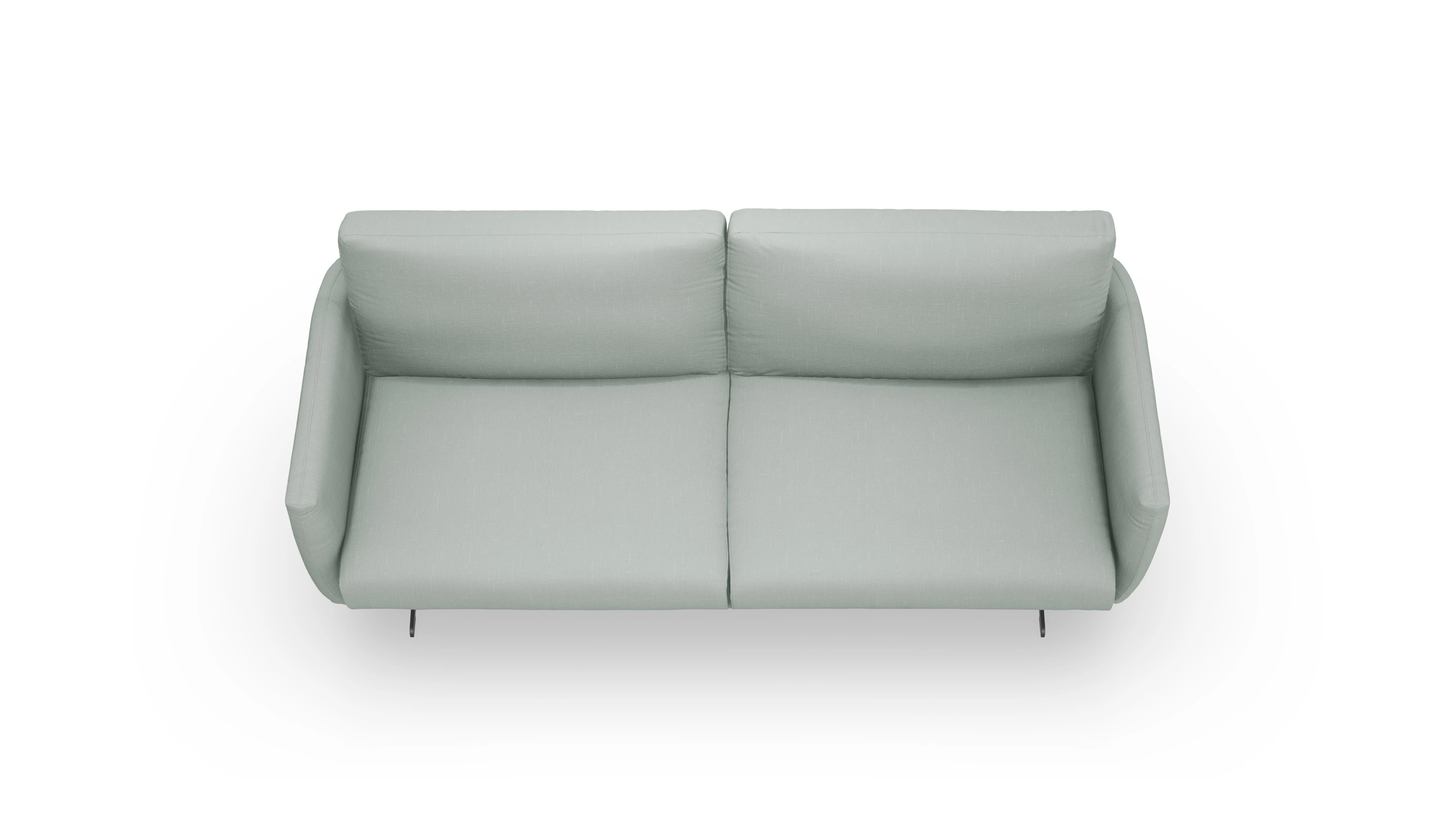 Designer-Sofa Boteri Ansicht des Produktes Boteri 3-Sitzer in Stoff grün