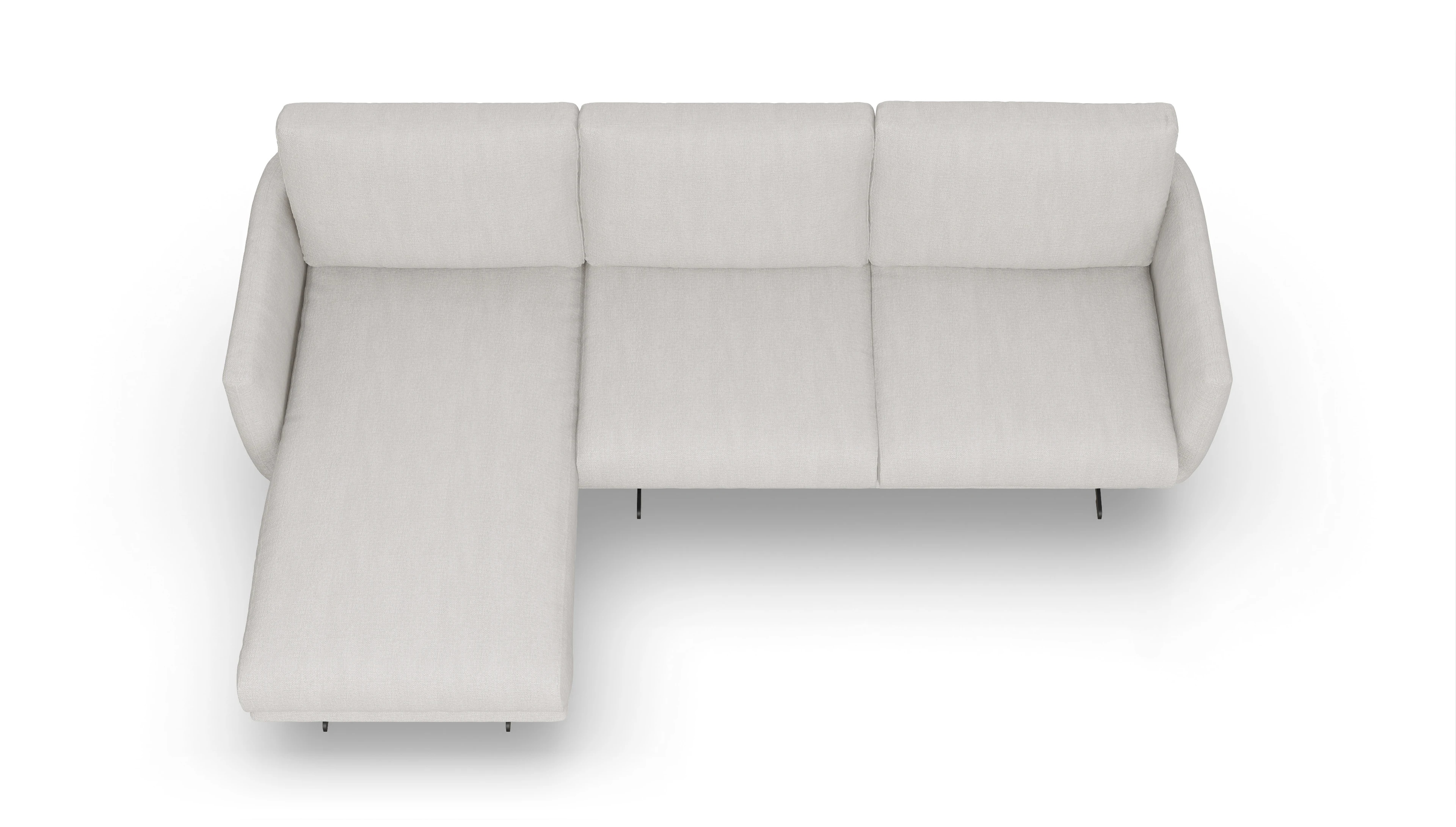 Ansicht des Produktes Boteri Sofa mit Rec links in Stoff weiß