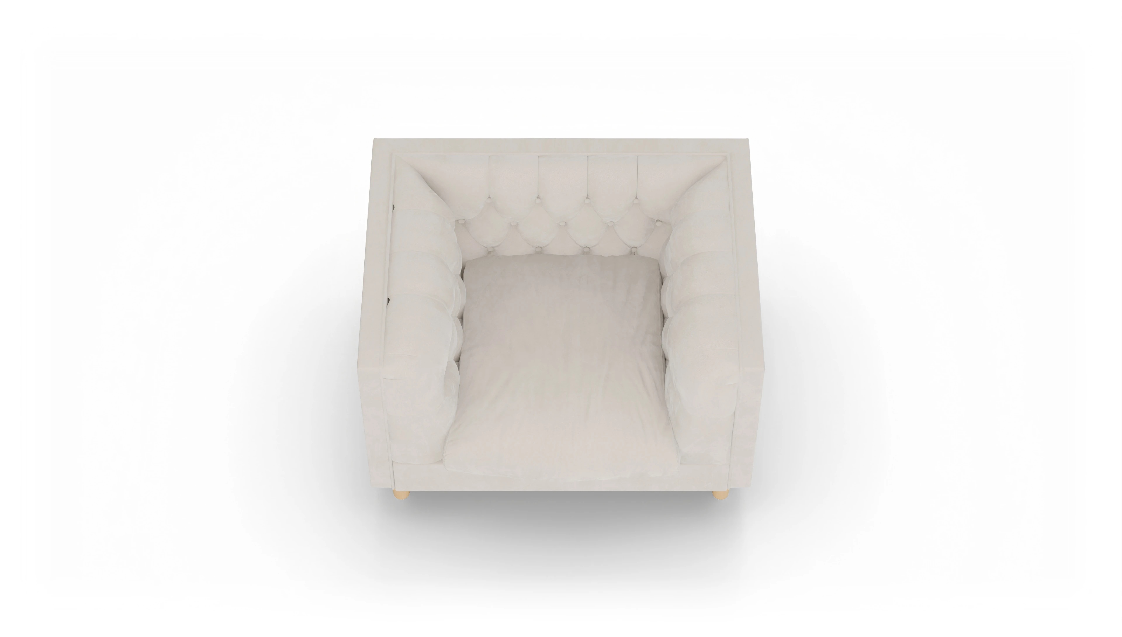 Ansicht des Produktes NewChester.01 Sessel in Samt weiß