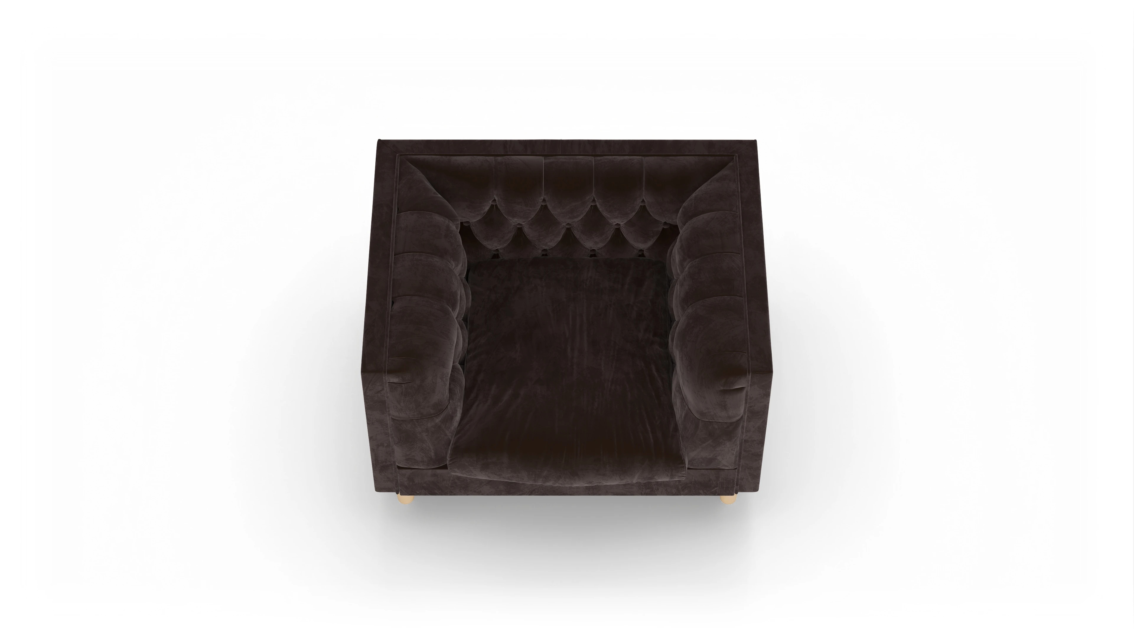 Ansicht des Produktes NewChester.01 Sessel in Samt braun