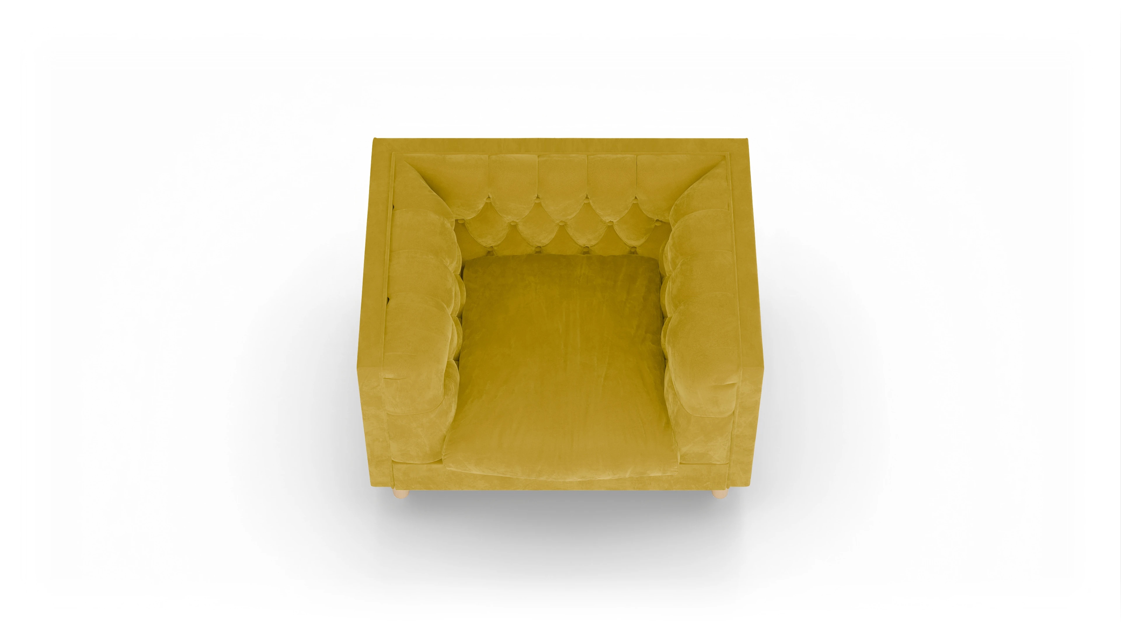 Stoff-Sessel NewChester.01 Ansicht des Produktes NewChester.01 Sessel in Samt gelb