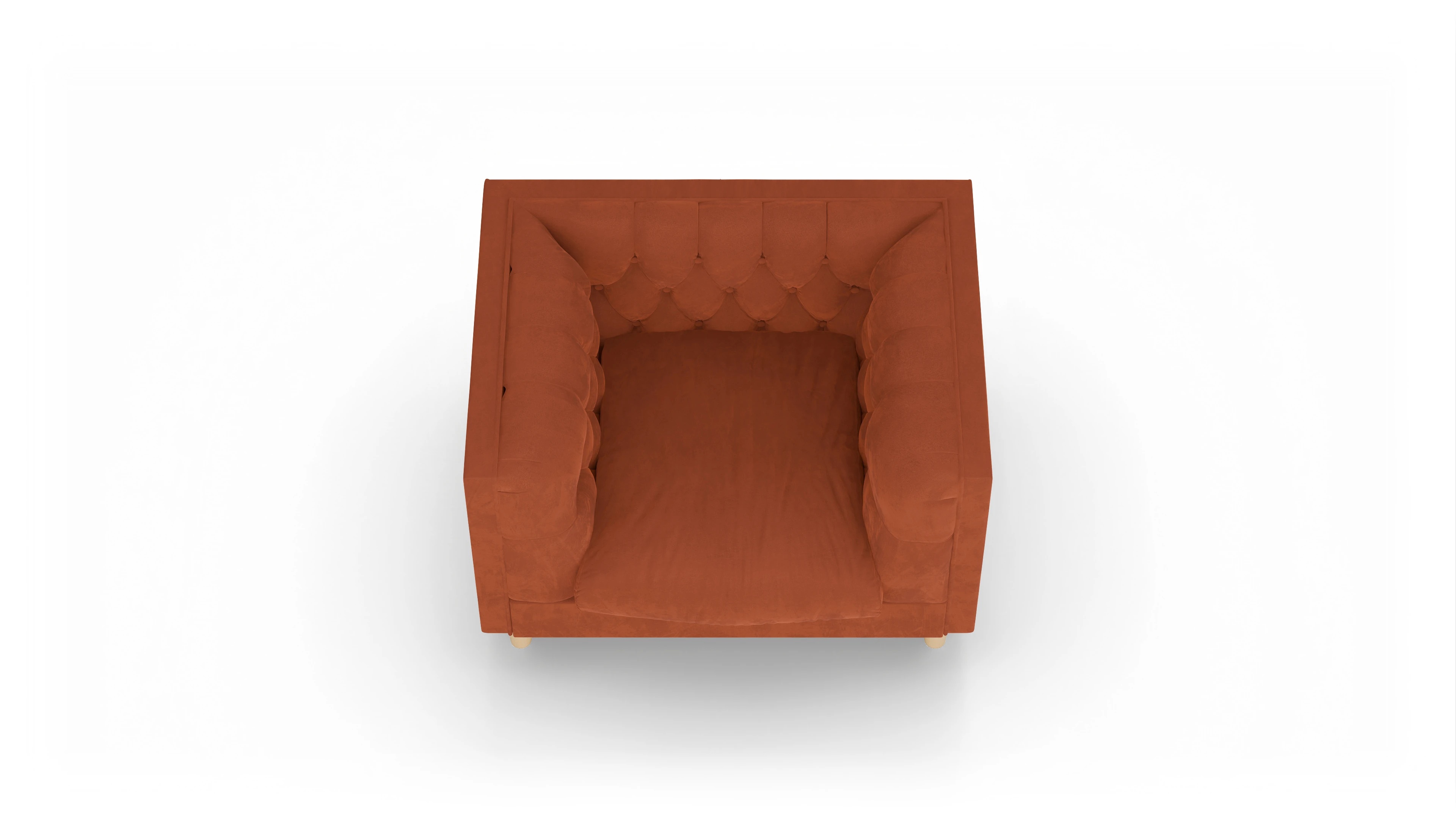 Ansicht des Produktes NewChester.01 Sessel in Samt orange