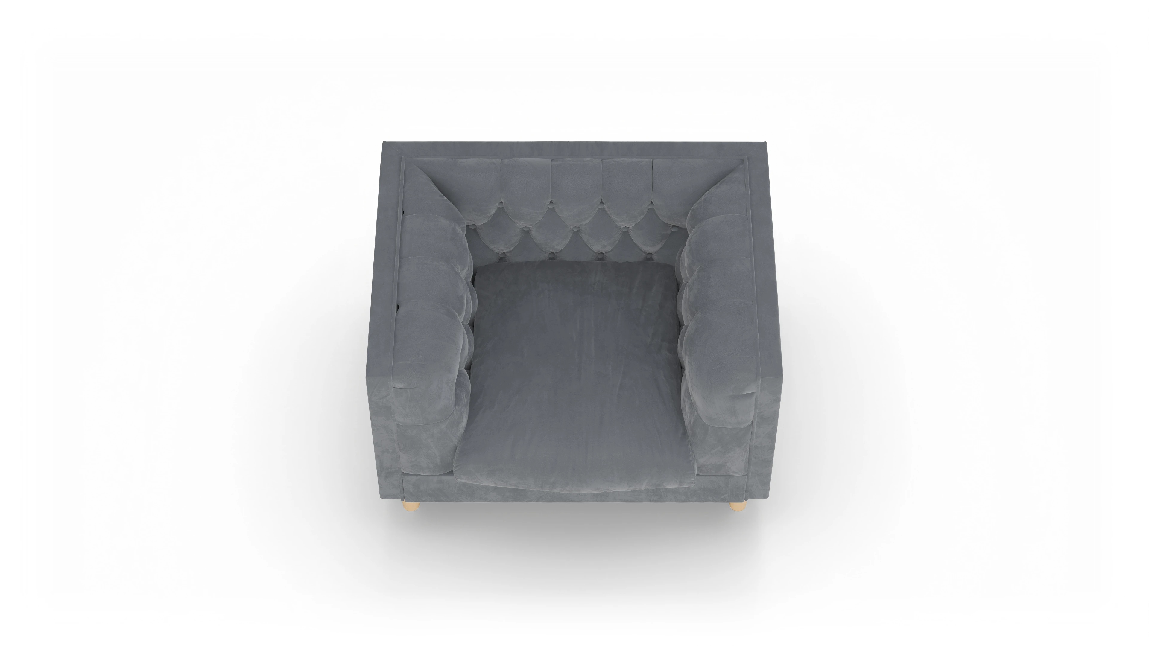 Stoff-Sessel NewChester.01 Ansicht des Produktes NewChester.01 Sessel in Samt grau