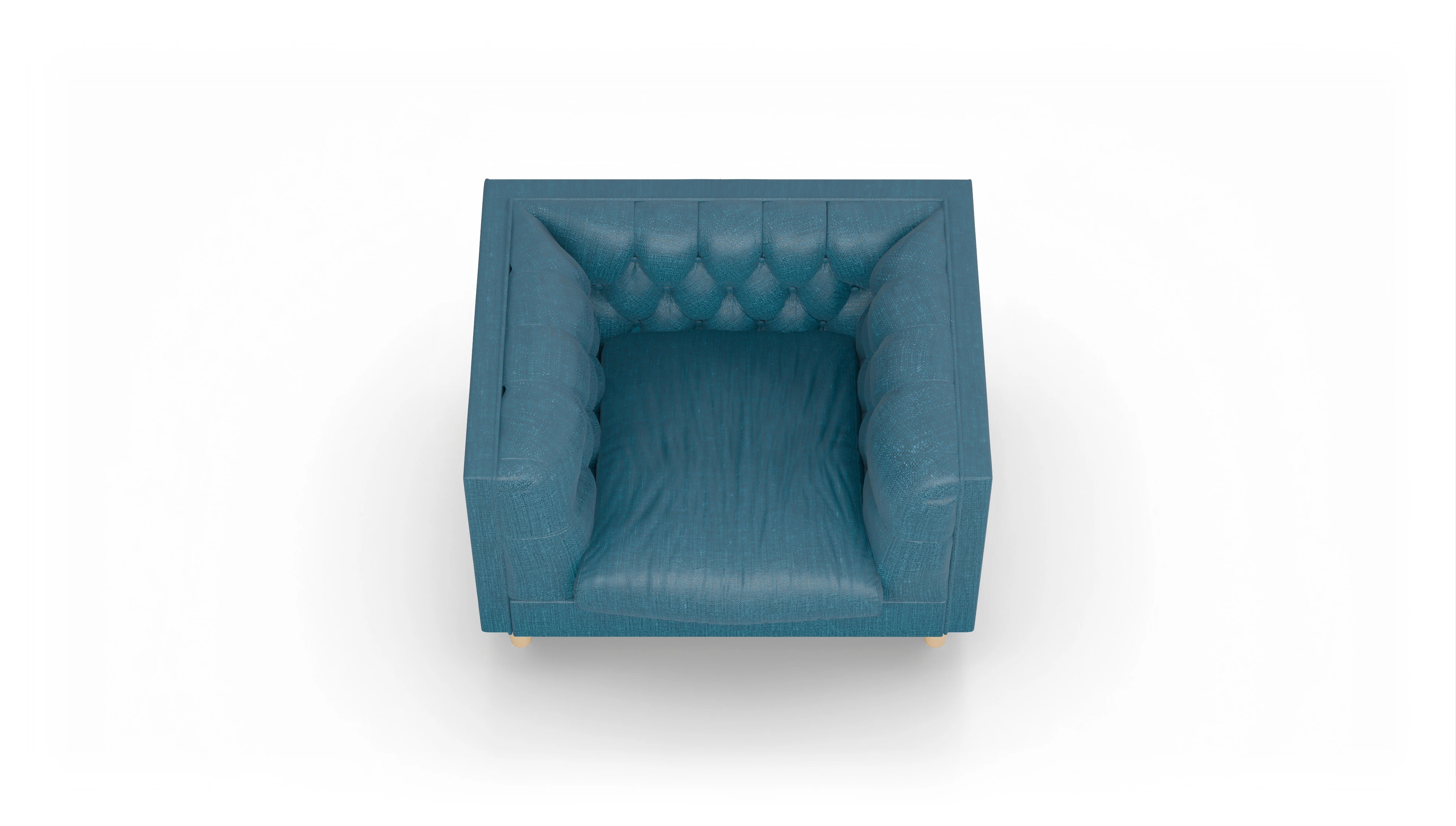 Ansicht des Produktes NewChester.01 Sessel in Stoff blau
