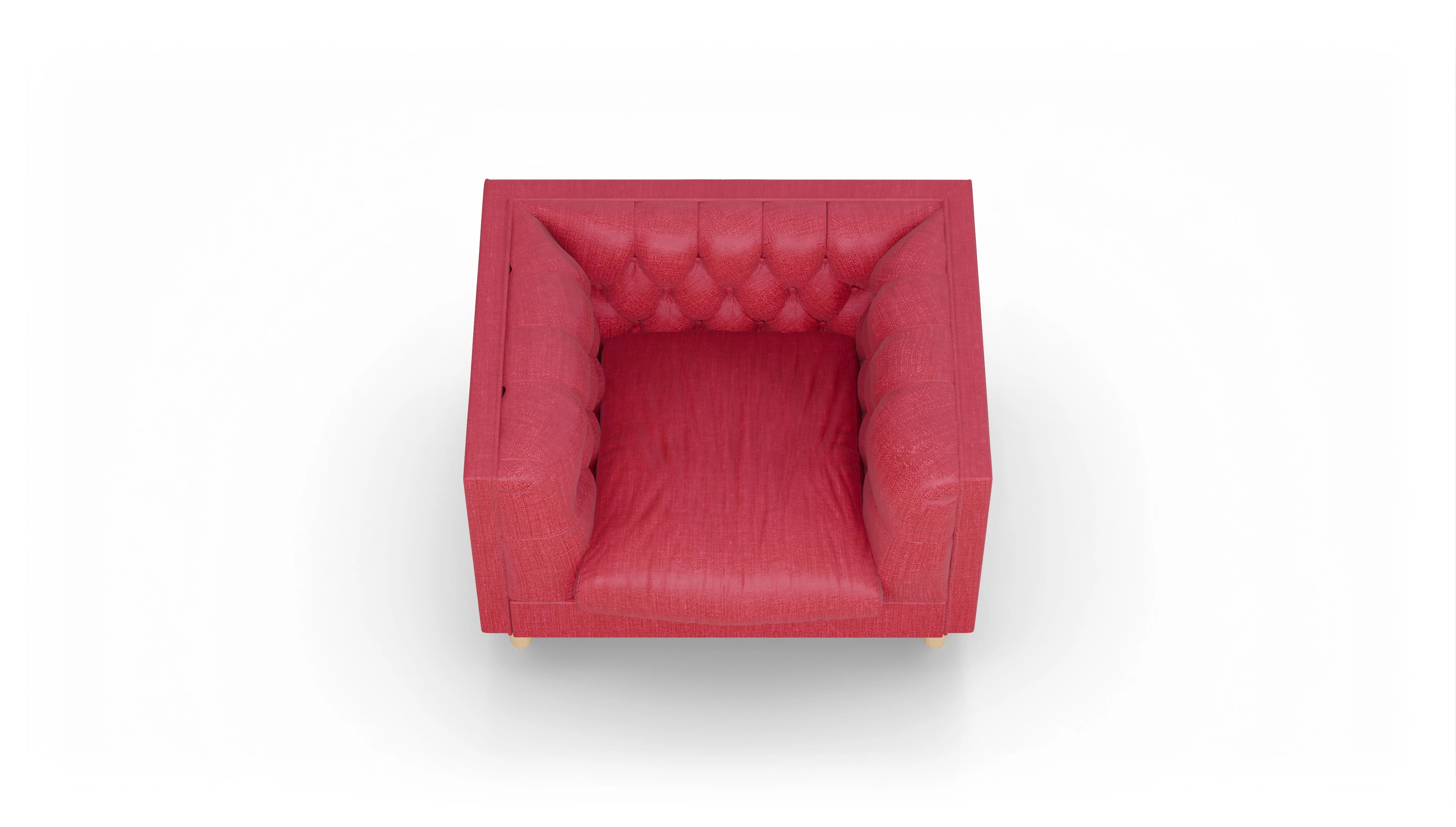 Ansicht des Produktes NewChester.01 Sessel in Stoff rot