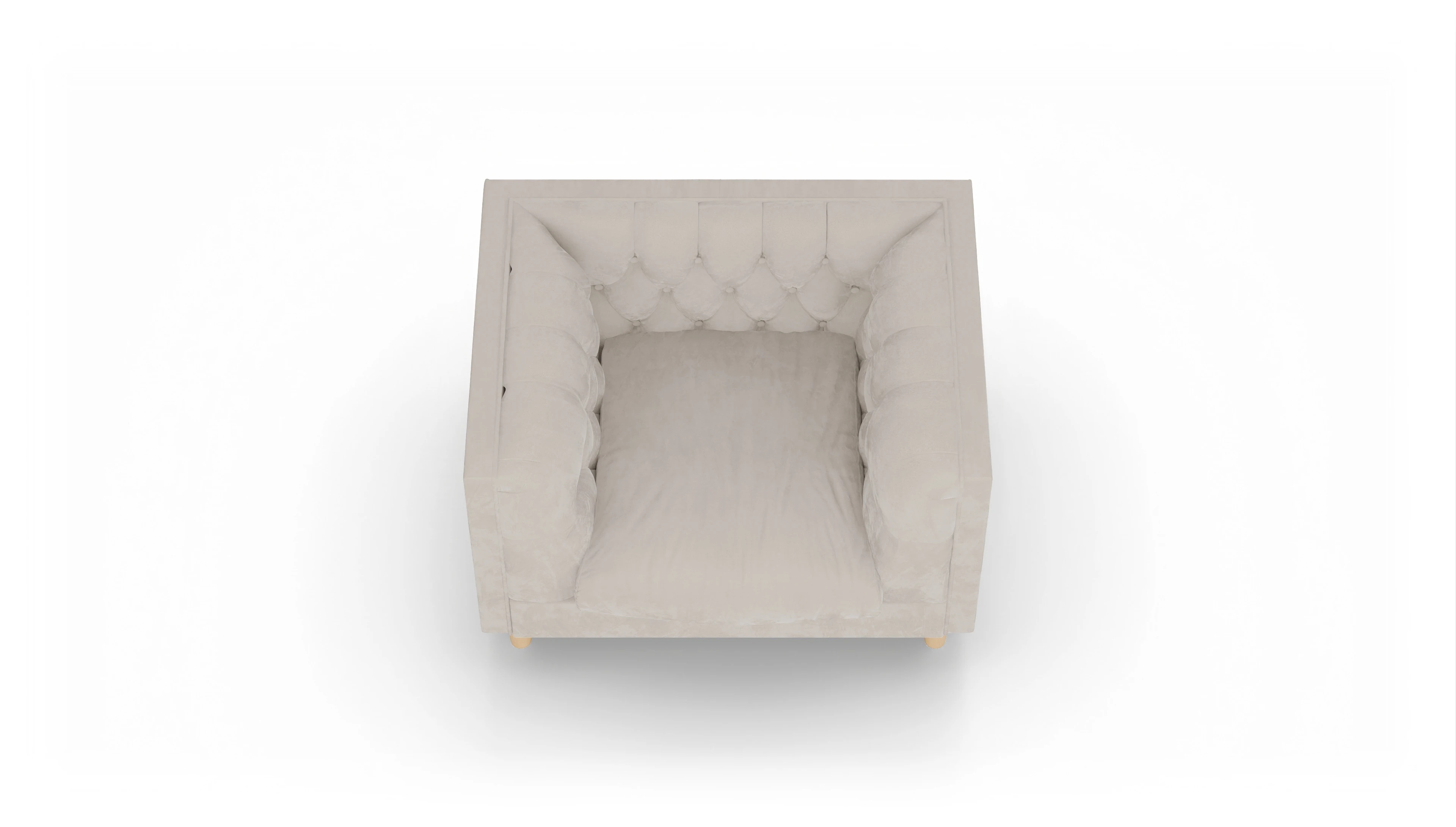 Stoff-Sessel NewChester.01 Ansicht des Produktes NewChester.01 Sessel in Samt weiß