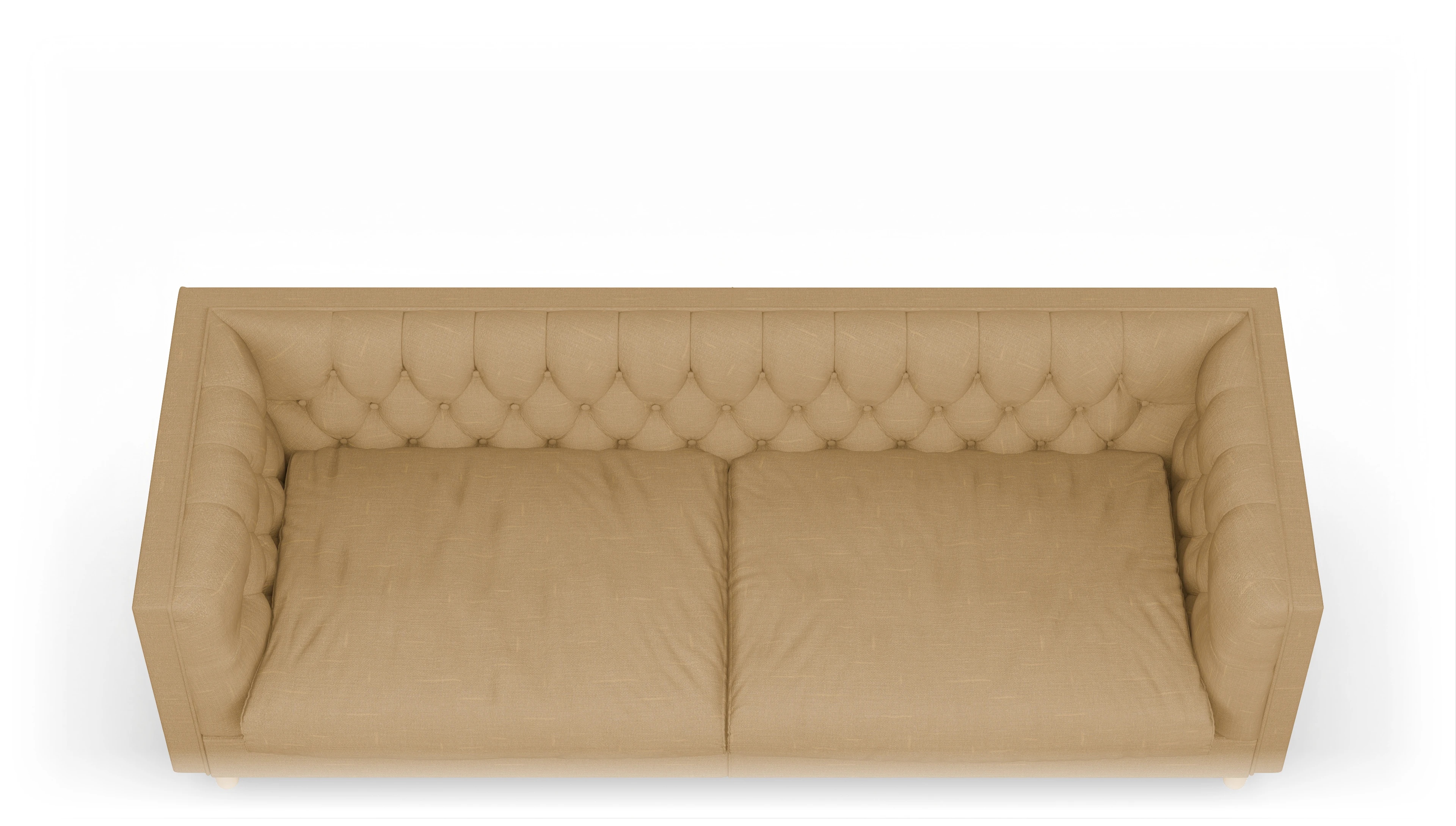 Stoff-Chesterfield NewChester.01 Ansicht des Produktes NewChester.01 3-Sitzer in Stoff gelb