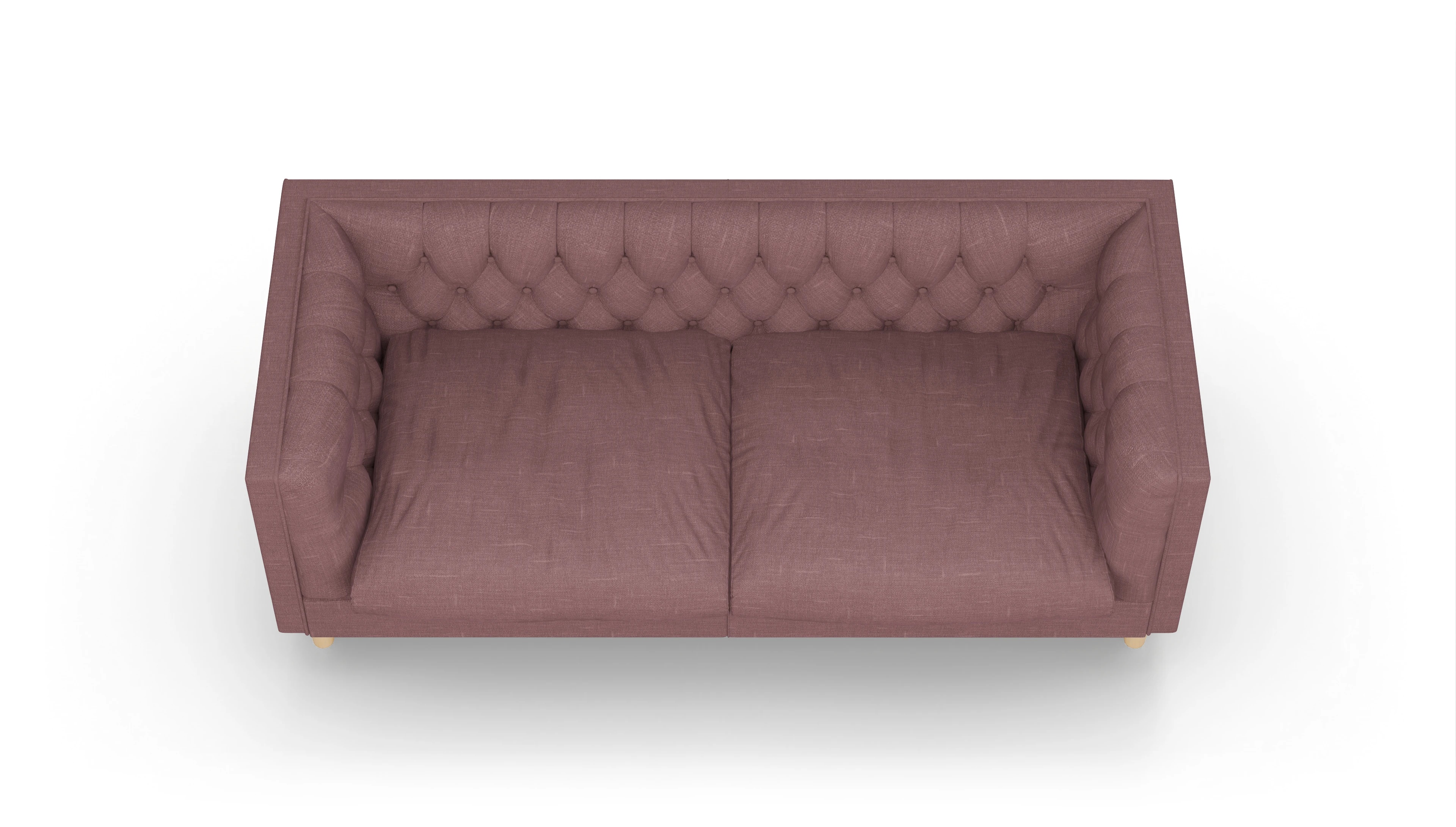 Stoff-Chesterfield NewChester.01 Ansicht des Produktes NewChester.01 2,5-Sitzer in Stoff rot