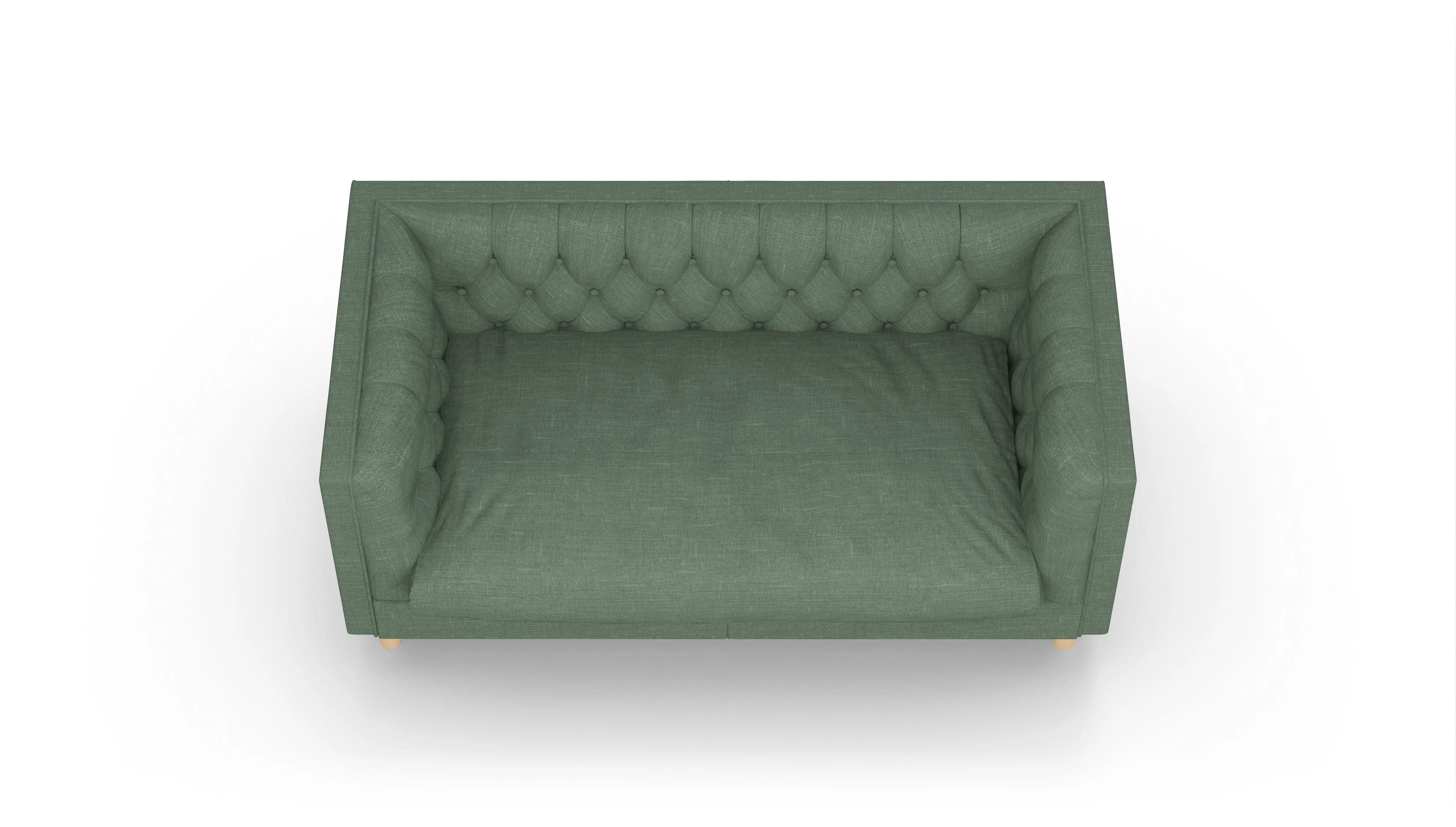Stoff-Chesterfield NewChester.01 Ansicht des Produktes NewChester.01 2-Sitzer in Stoff grün