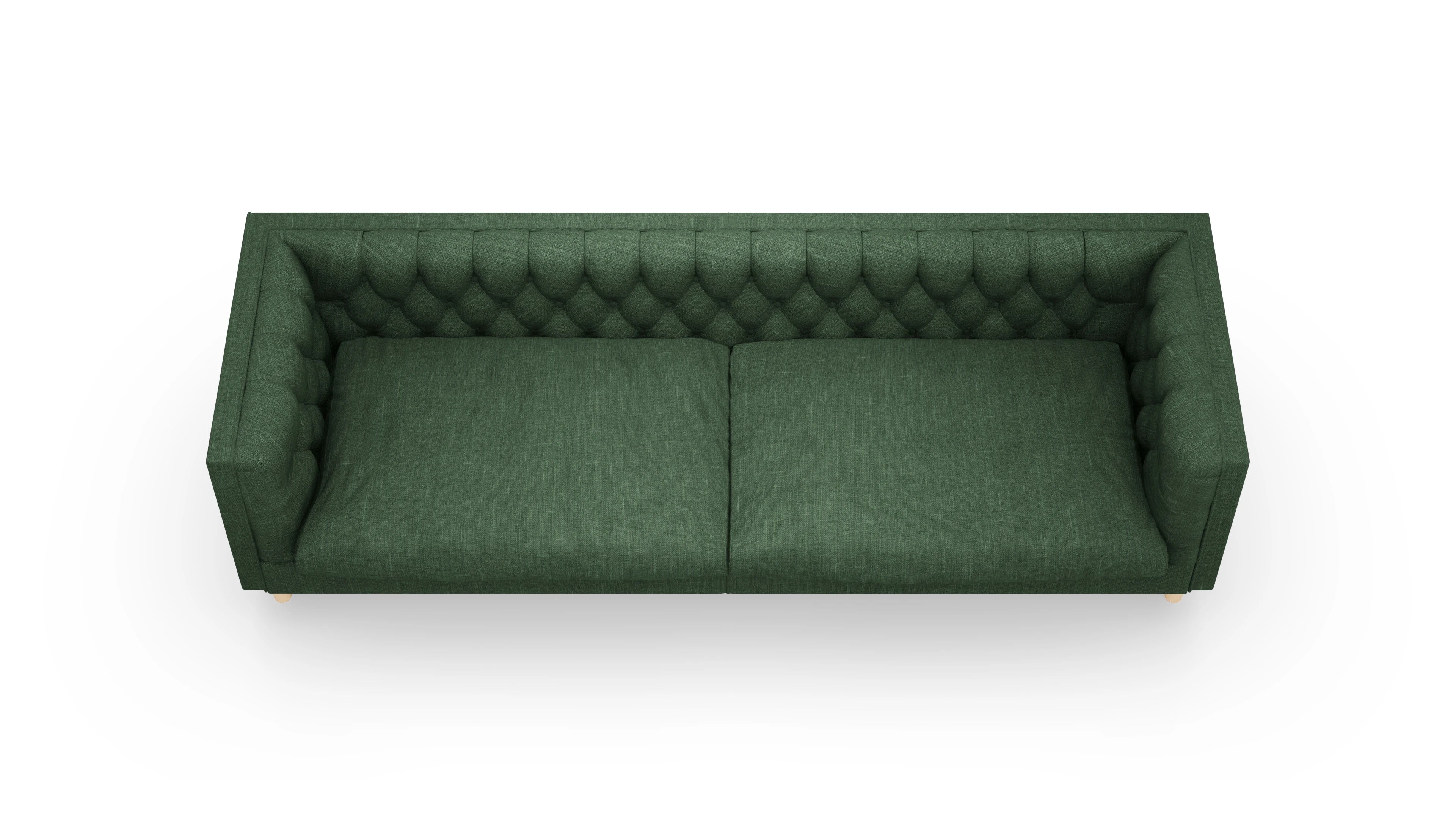 Stoff-Chesterfield NewChester.01 Ansicht des Produktes NewChester.01 3,5-Sitzer in Stoff grün