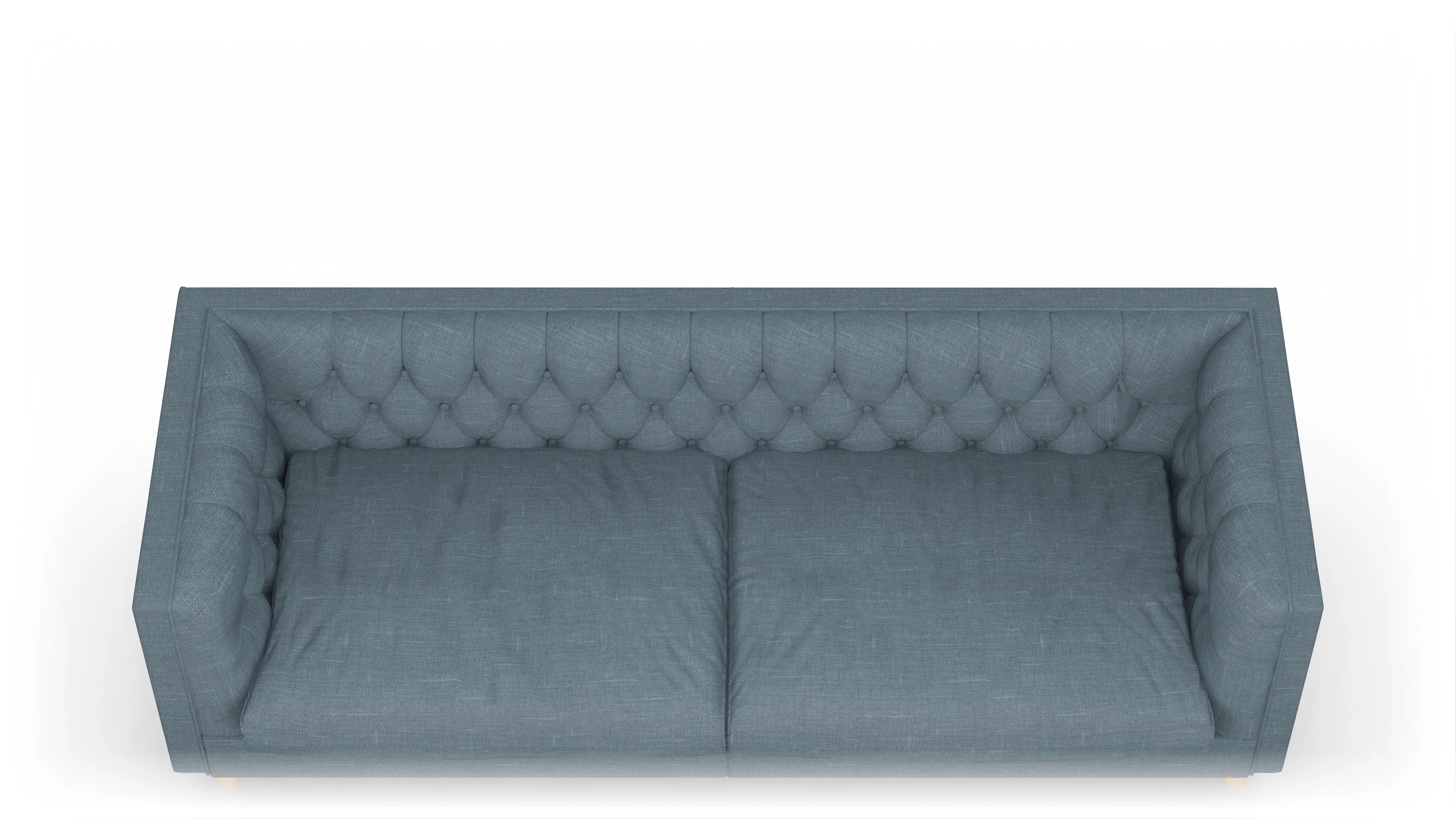 Stoff-Chesterfield NewChester.01 Ansicht des Produktes NewChester.01 3-Sitzer in Stoff blau