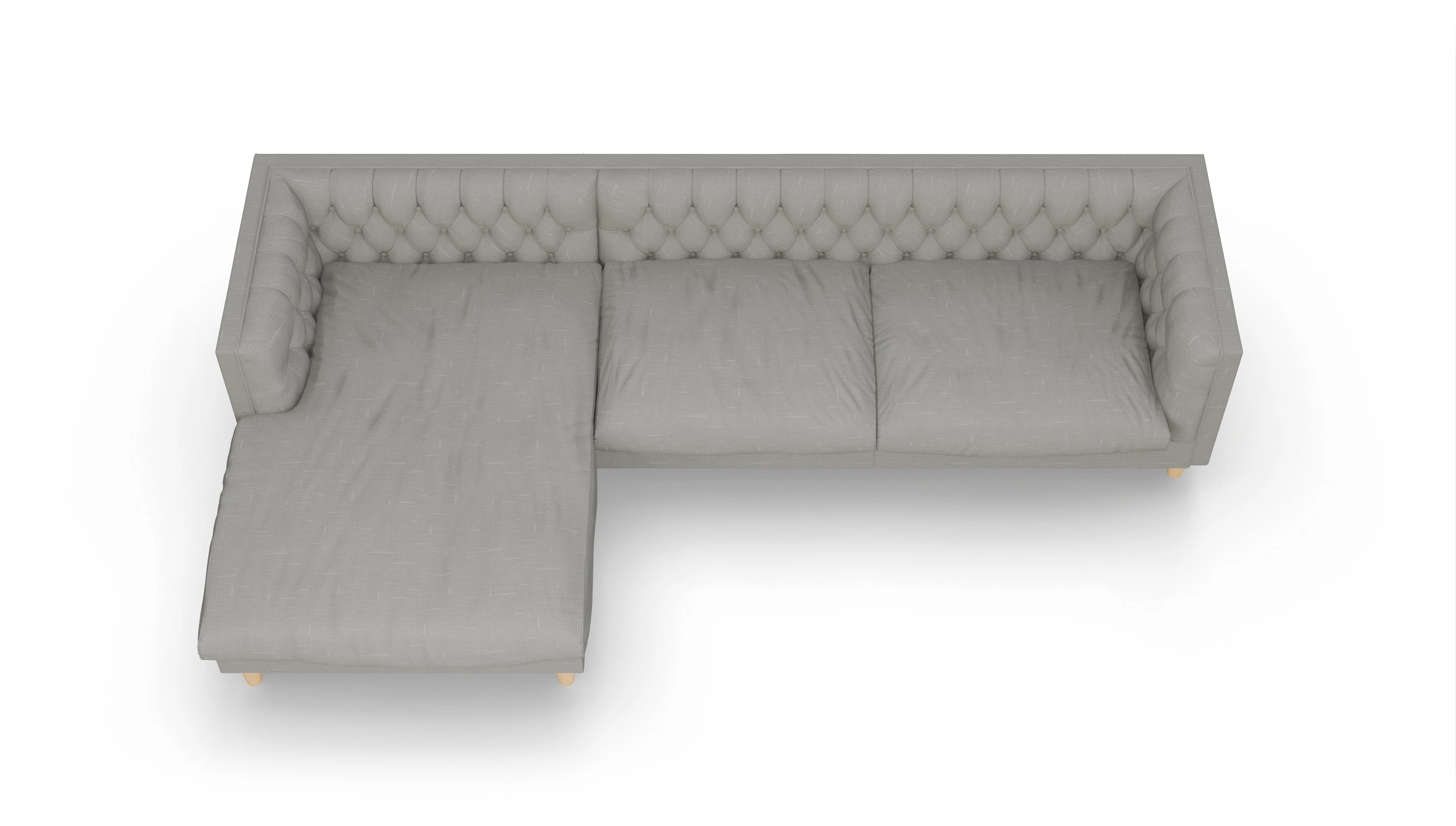 Ansicht des Produktes NewChester.01 Sofa mit Rec links in Stoff grau