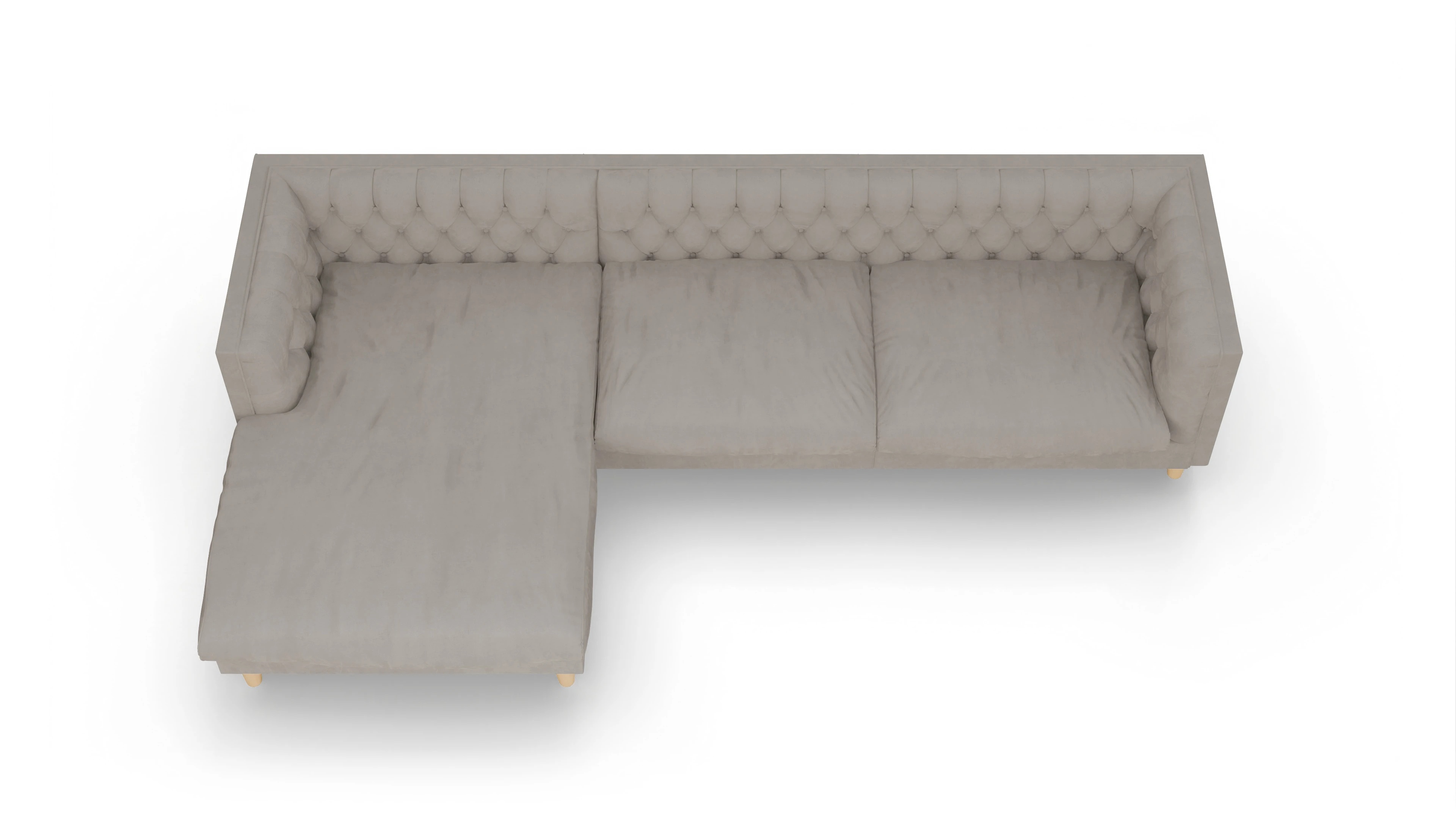 Ansicht des Produktes NewChester.01 Sofa mit Rec links in Samt braun
