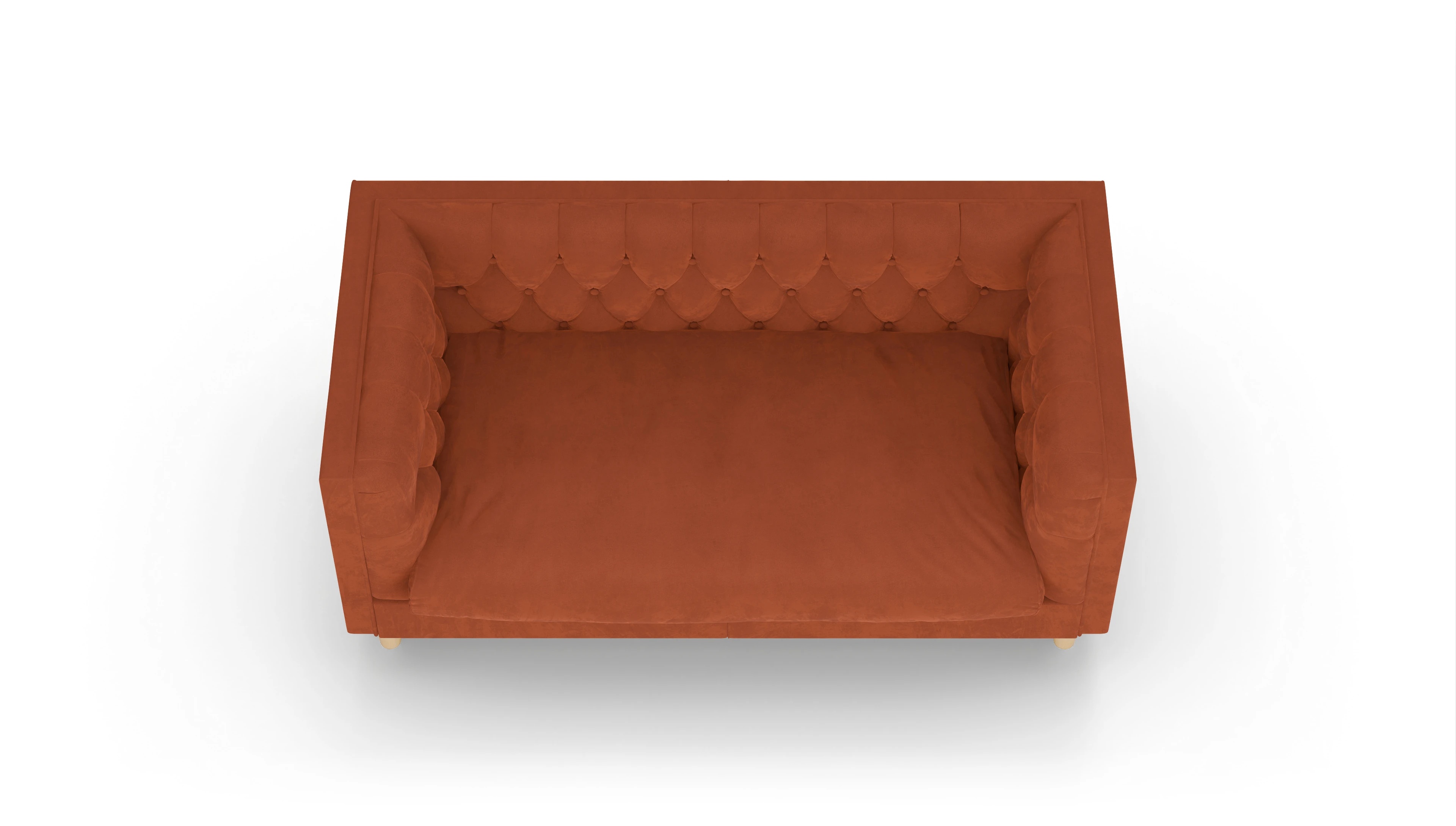 Ansicht des Produktes NewChester.01 2-Sitzer in Samt orange