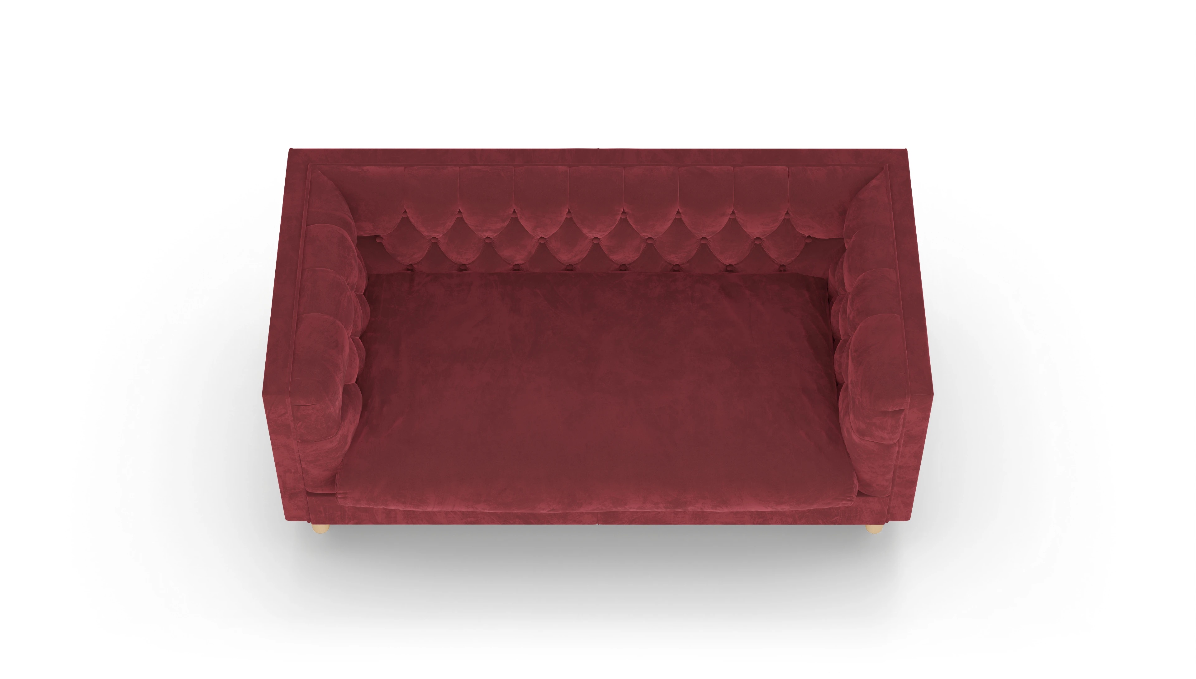 Ansicht des Produktes NewChester.01 2-Sitzer in Samt rot