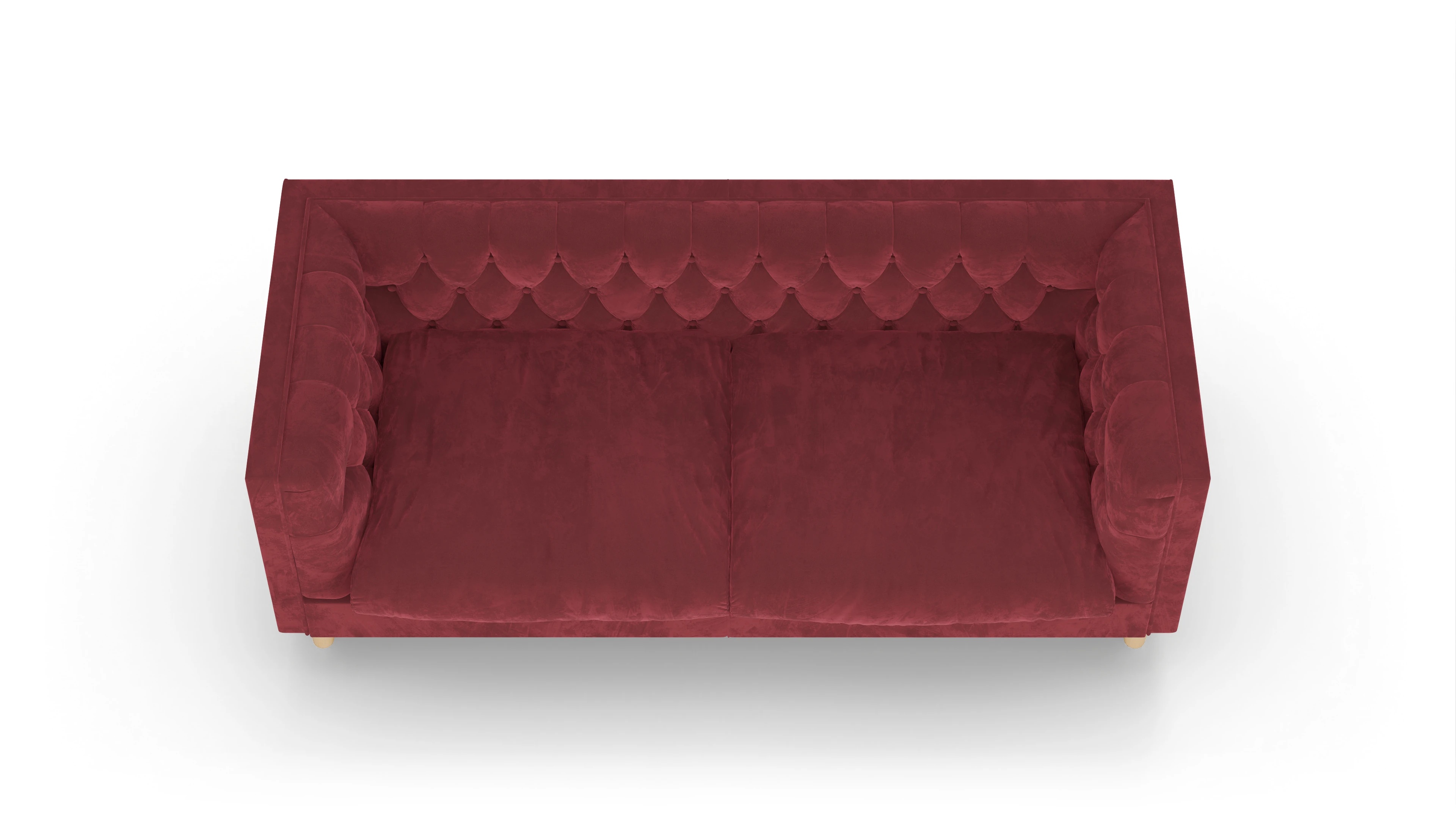Ansicht des Produktes NewChester.01 2,5-Sitzer in Samt rot