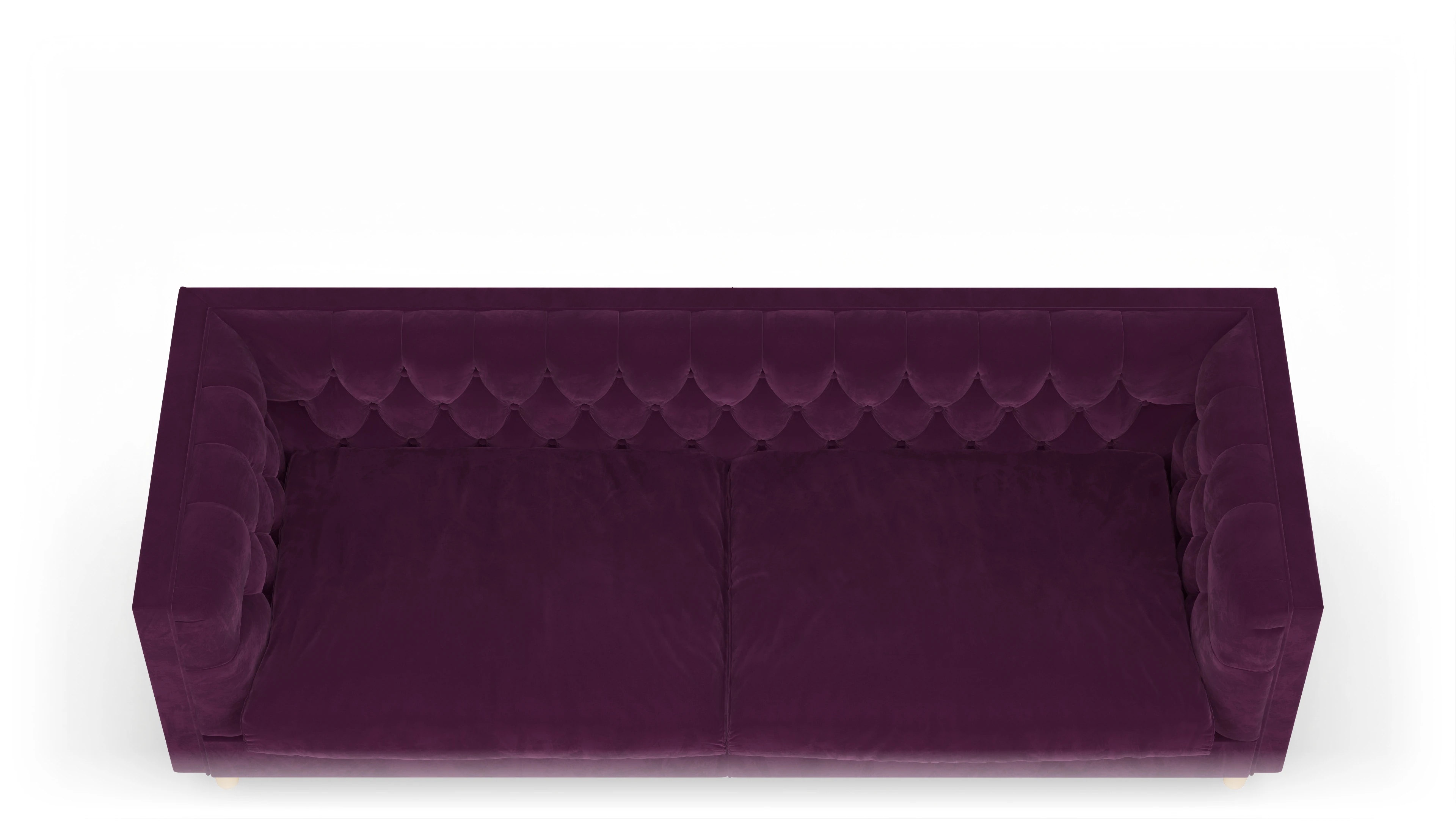 Ansicht des Produktes NewChester.01 3-Sitzer in Samt rot