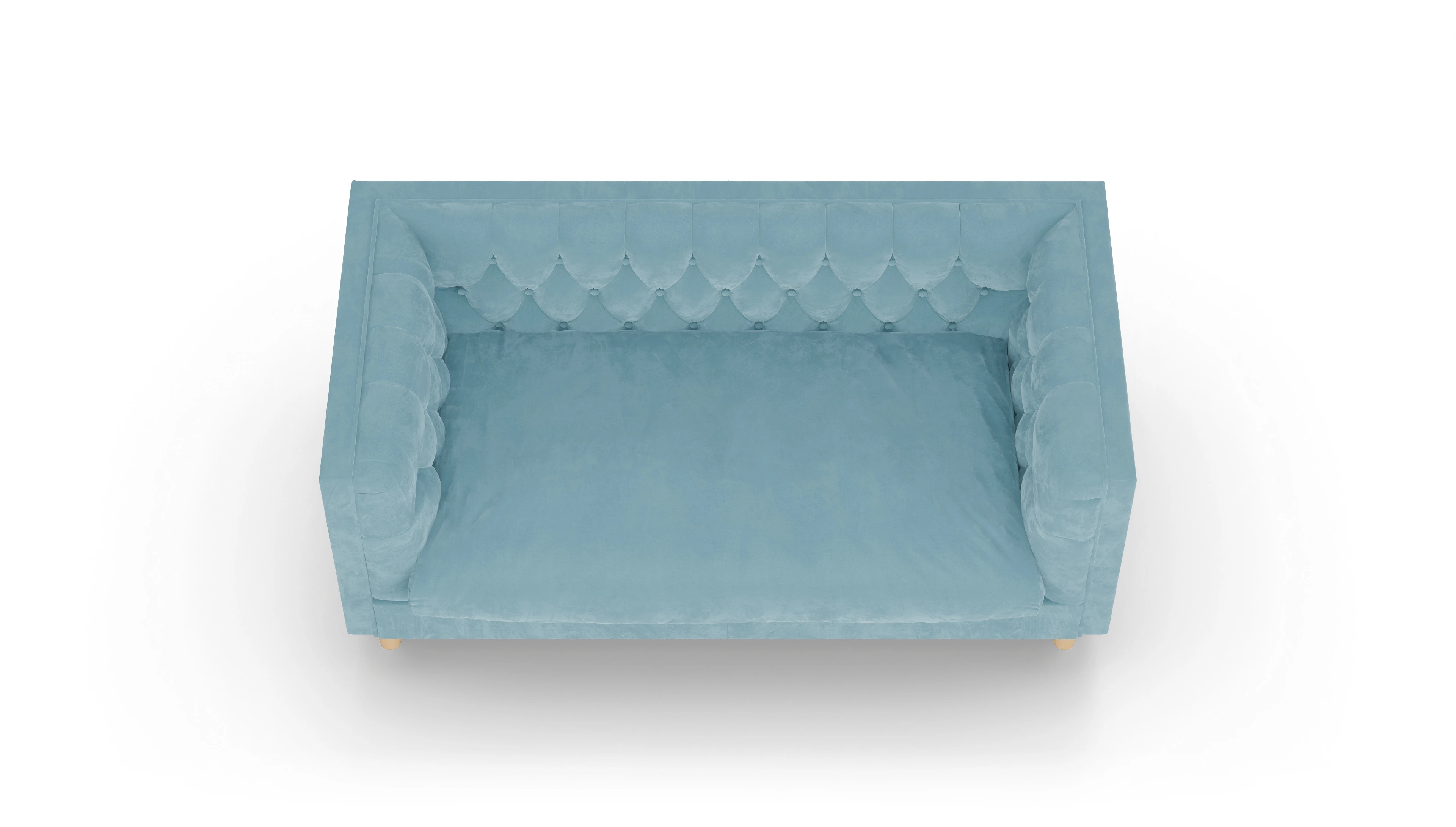 Ansicht des Produktes NewChester.01 2-Sitzer in Samt blau