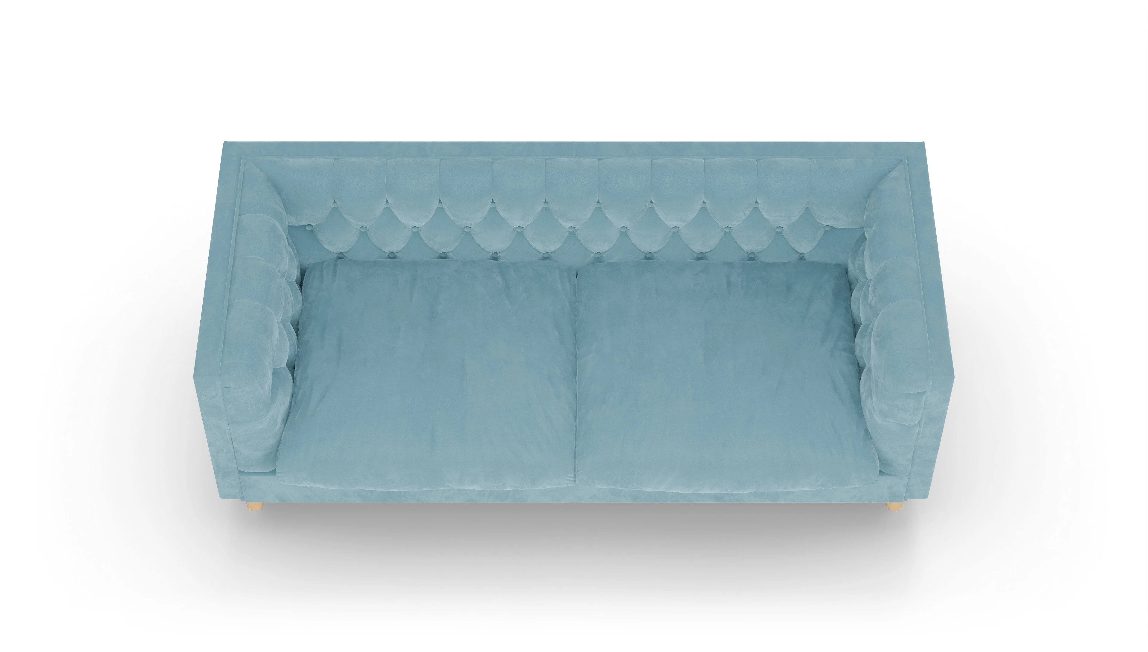 Ansicht des Produktes NewChester.01 2,5-Sitzer in Samt blau