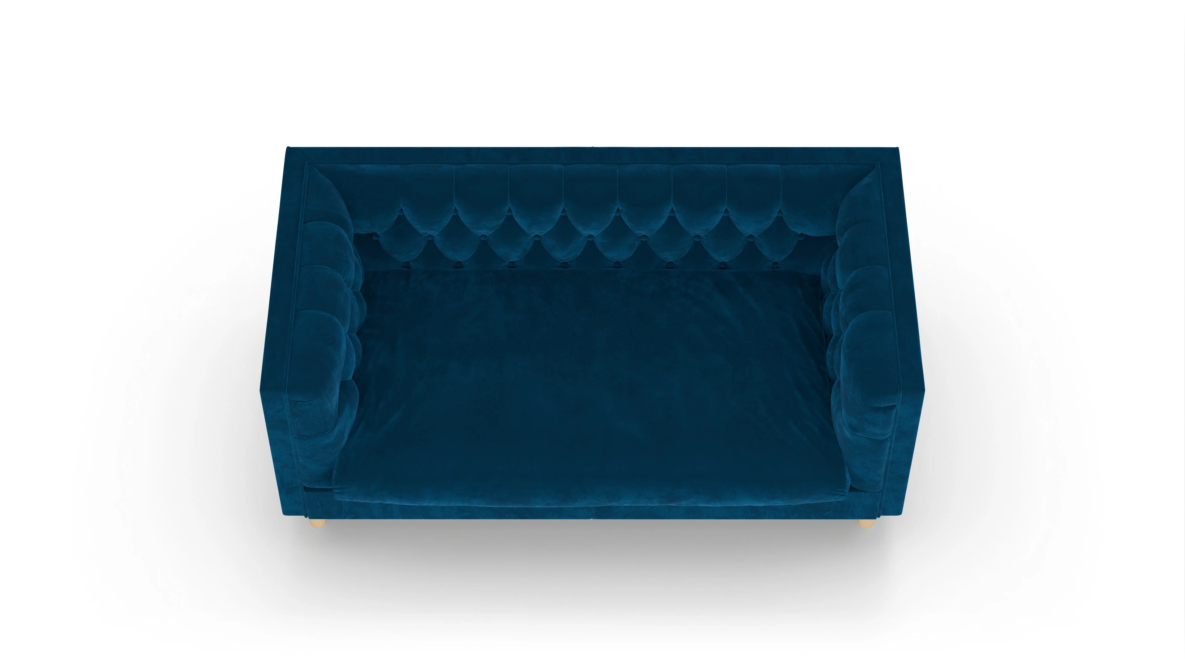 Ansicht des Produktes NewChester.01 2-Sitzer in Samt blau