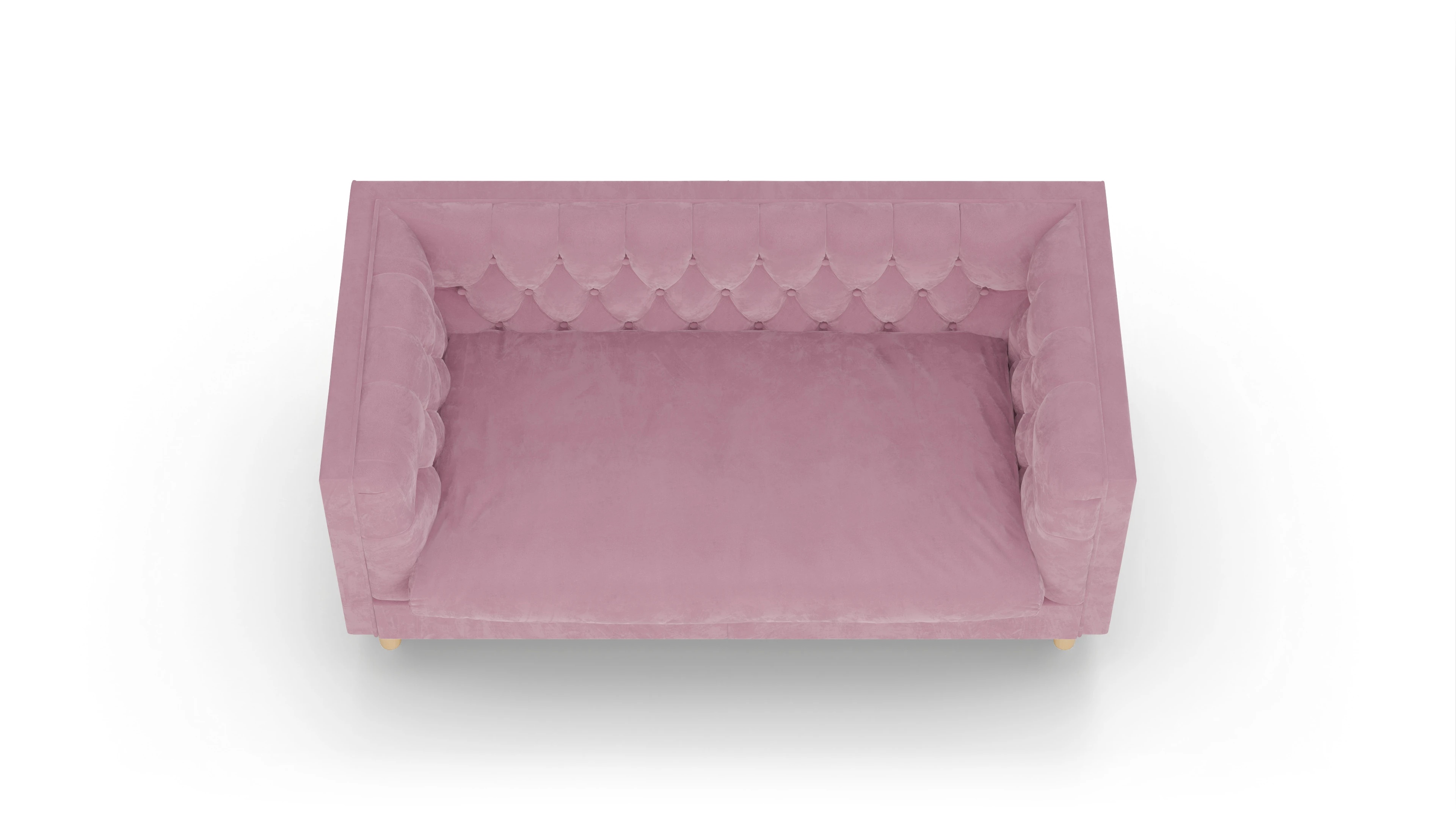 Stoff-Chesterfield NewChester.01 Ansicht des Produktes NewChester.01 2-Sitzer in Samt rot