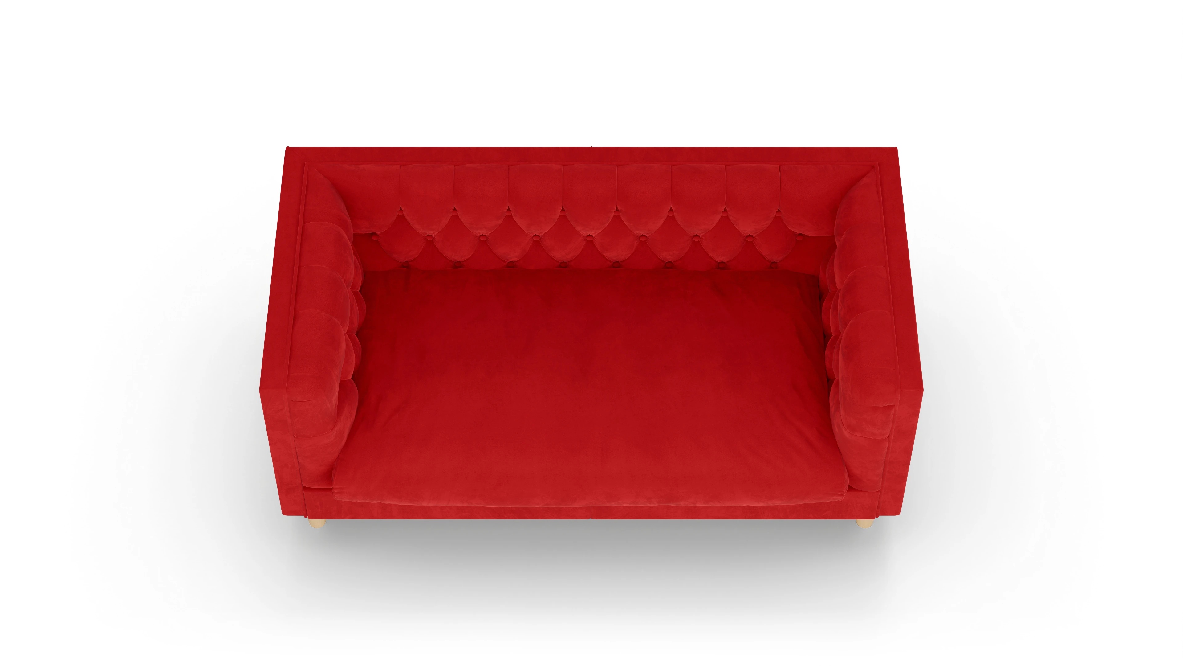 Ansicht des Produktes NewChester.01 2-Sitzer in Samt rot