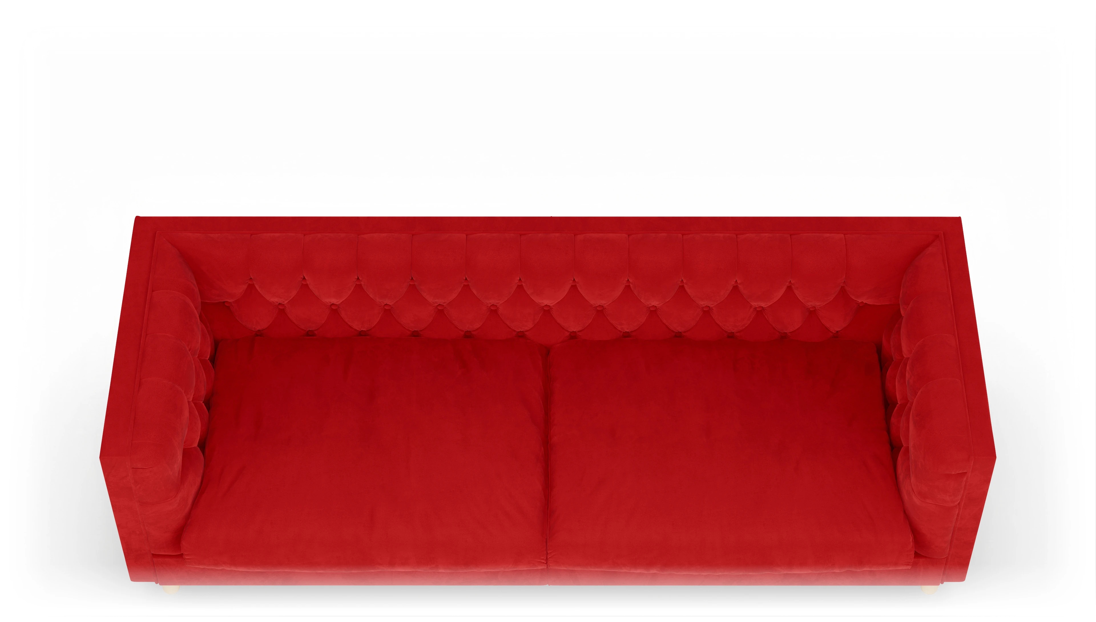 Ansicht des Produktes NewChester.01 3-Sitzer in Samt rot