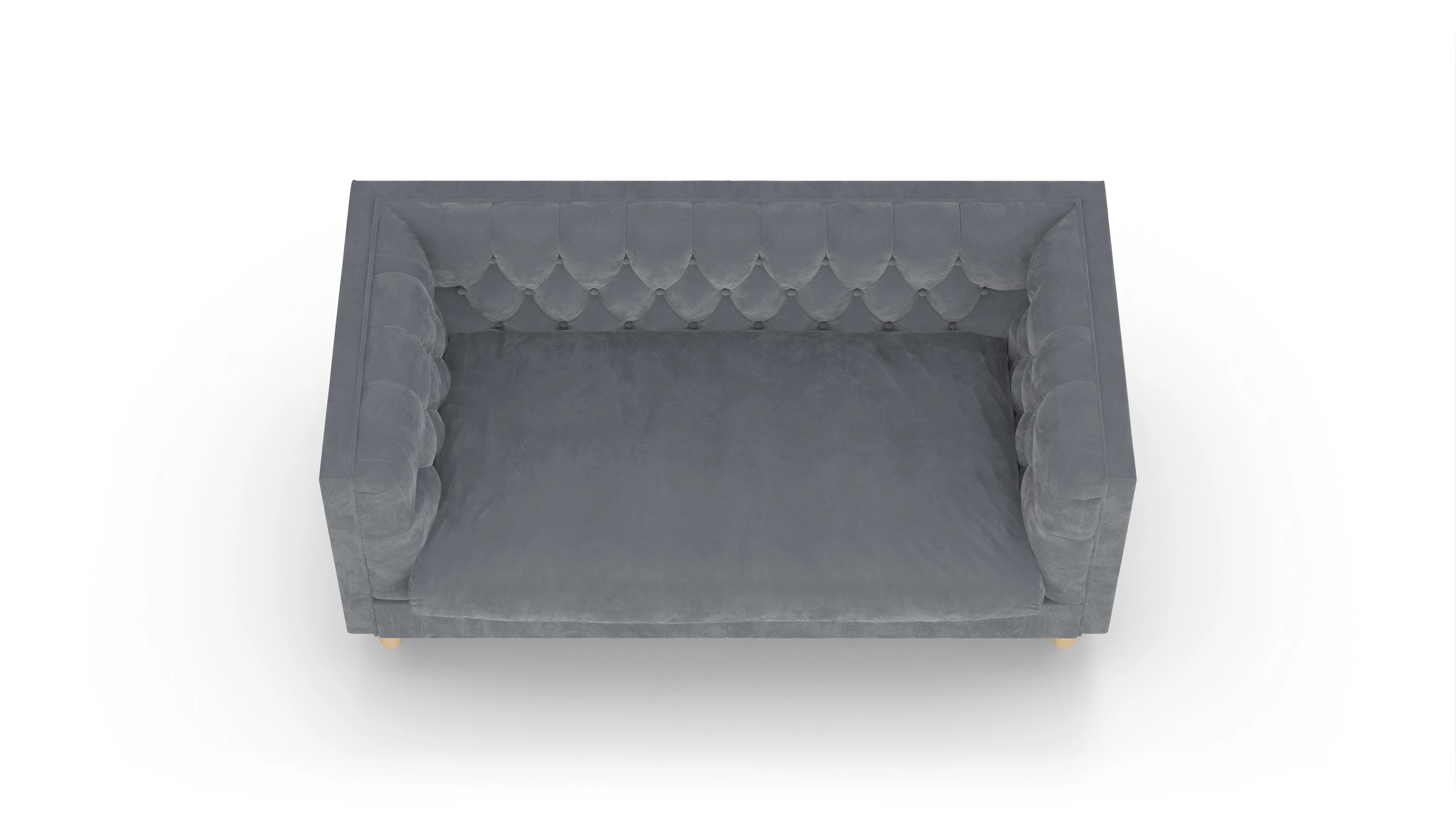 Ansicht des Produktes NewChester.01 2-Sitzer in Samt grau
