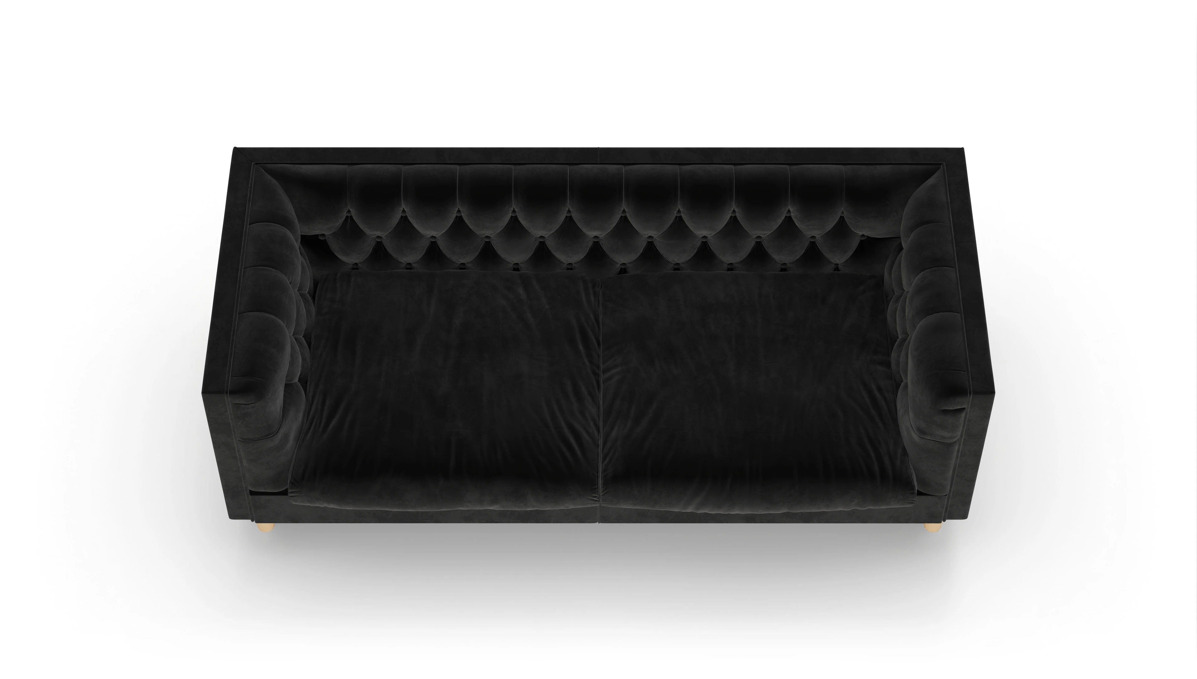 Ansicht des Produktes NewChester.01 2,5-Sitzer in Samt schwarz