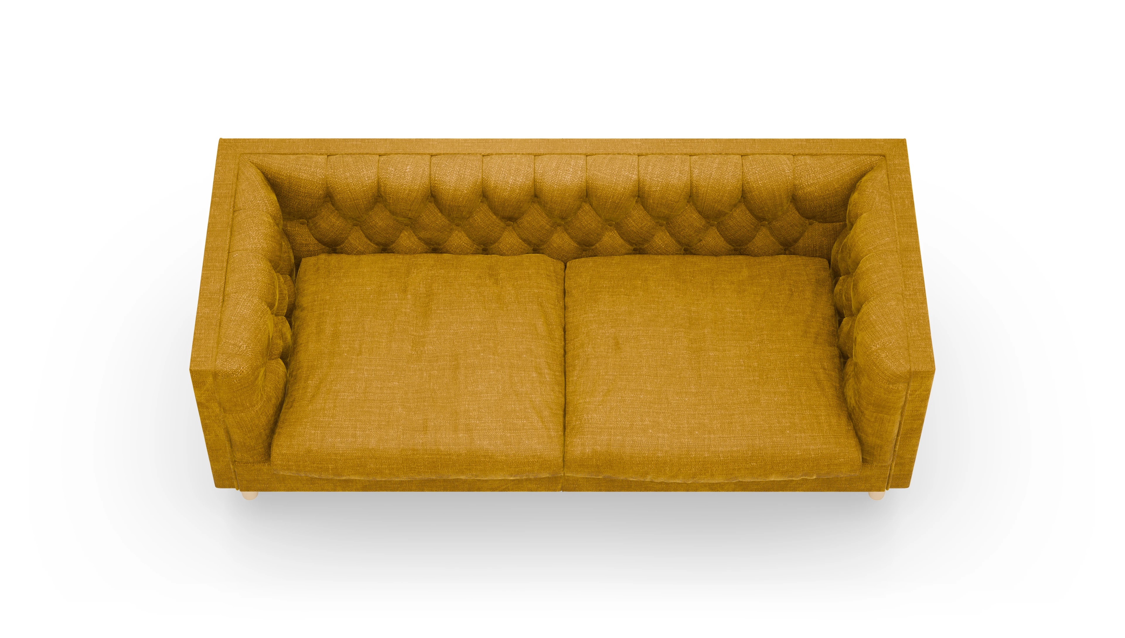 Stoff-Chesterfield NewChester.01 Ansicht des Produktes NewChester.01 2,5-Sitzer in Stoff braun