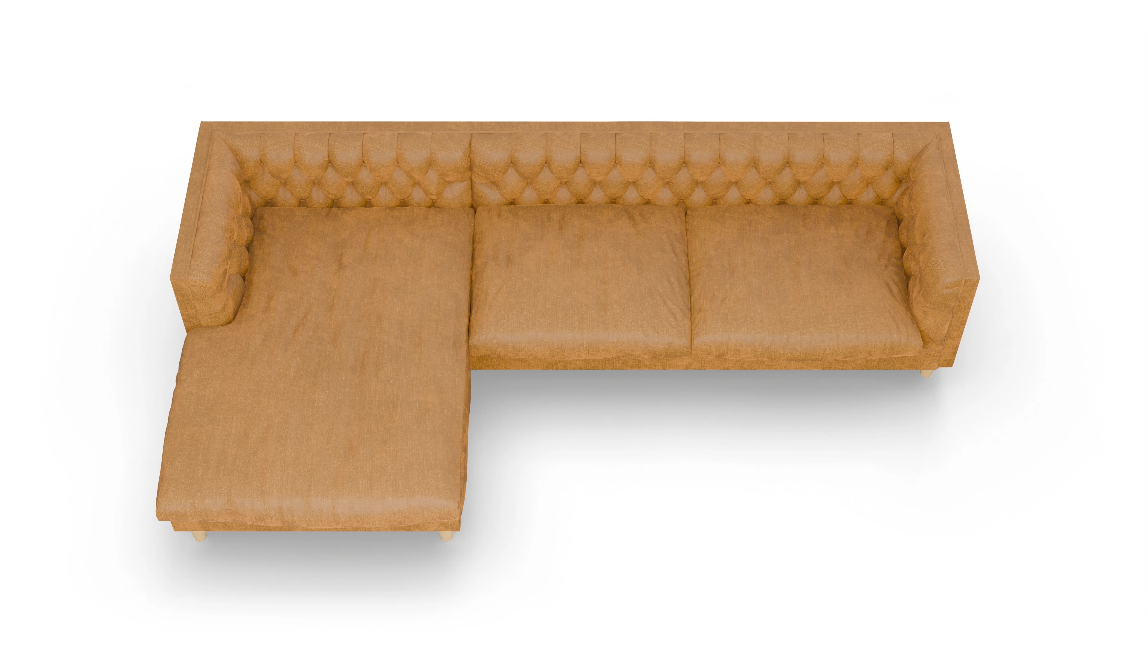Ansicht des Produktes NewChester.01 Sofa mit Rec links in Stoff braun