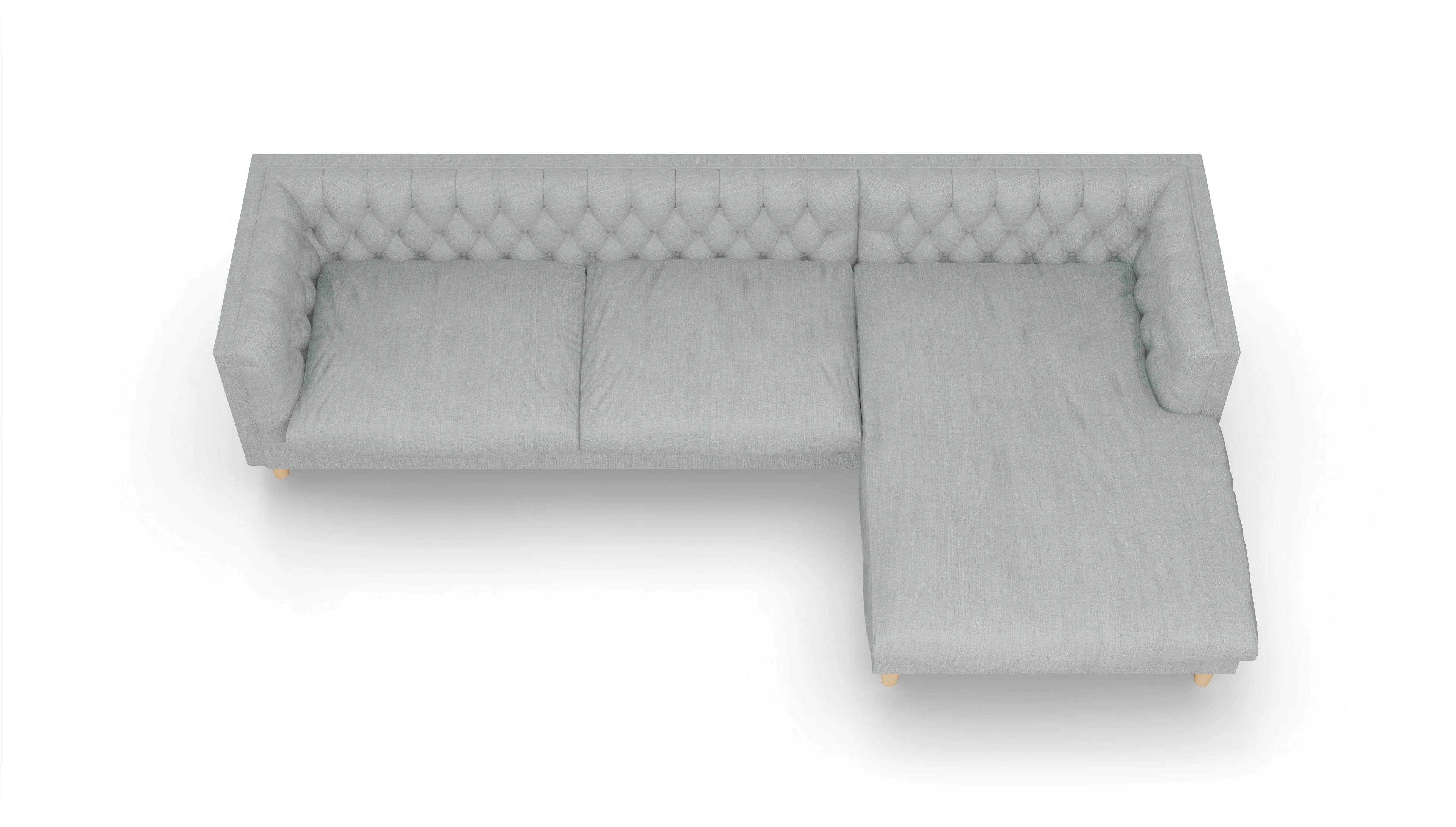 Ansicht des Produktes NewChester.01 Sofa mit Rec rechts in Stoff grau