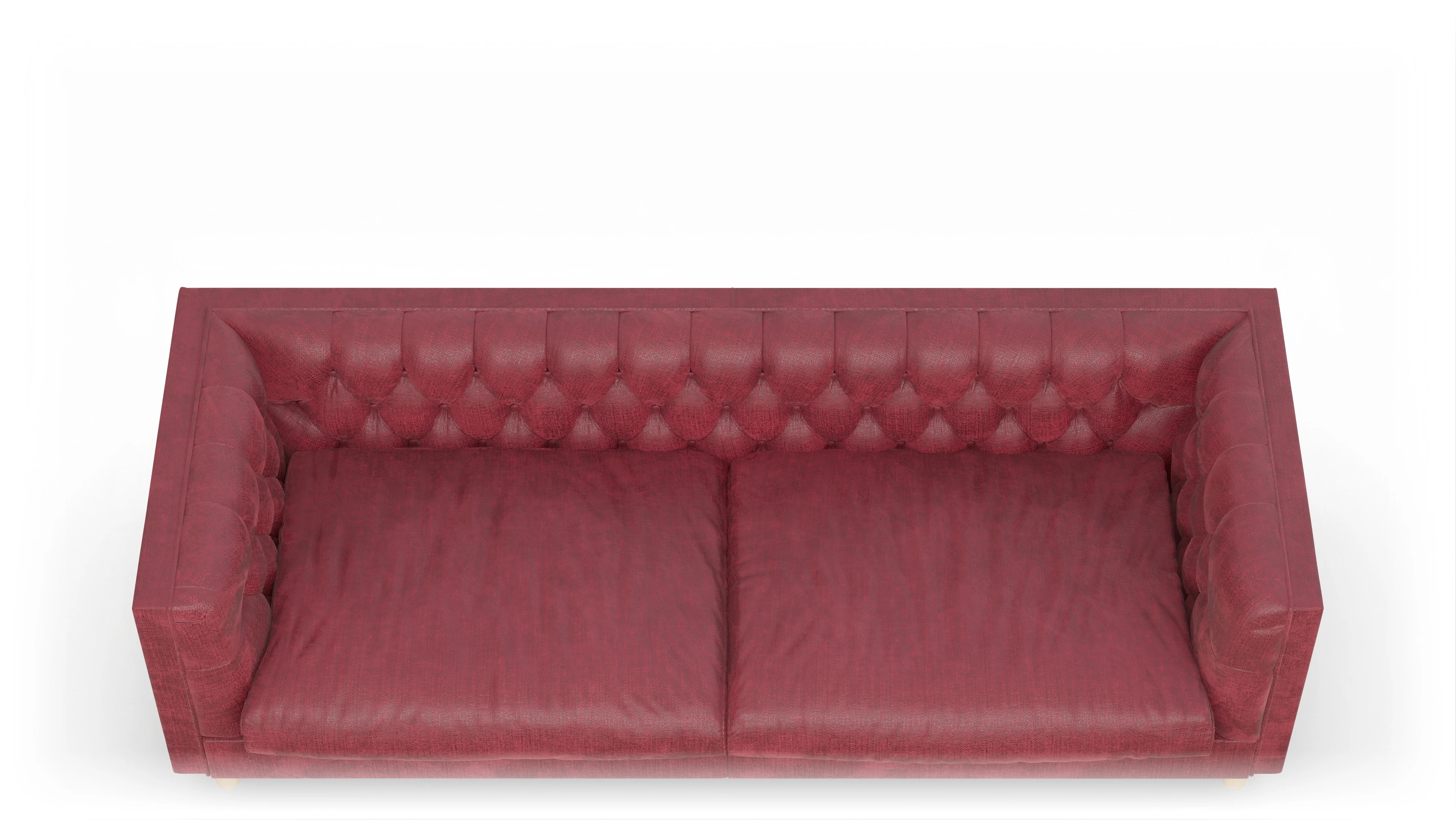 Stoff-Chesterfield NewChester.01 Ansicht des Produktes NewChester.01 3-Sitzer in Stoff rot