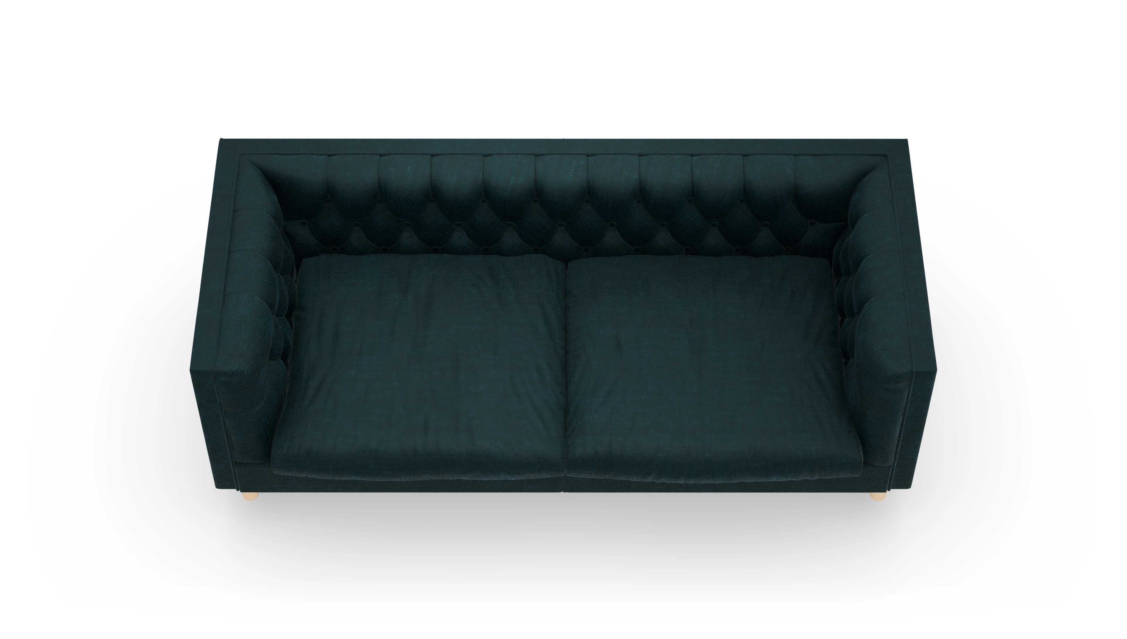 Stoff-Chesterfield NewChester.01 Ansicht des Produktes NewChester.01 2,5-Sitzer in Stoff grün