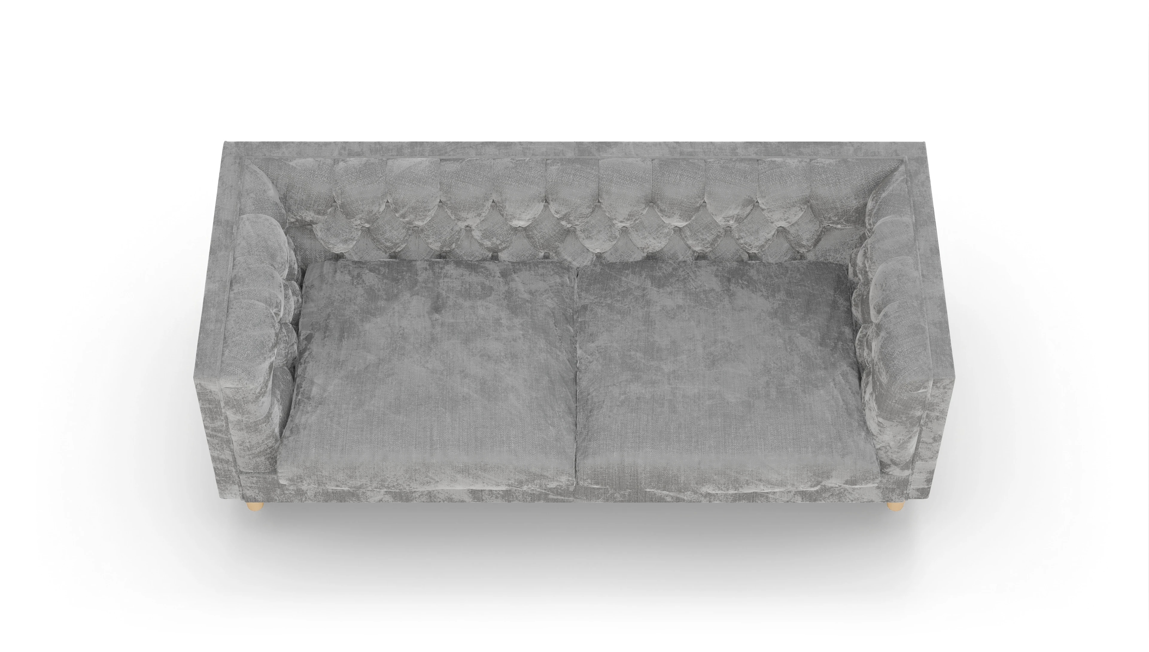 Stoff-Chesterfield NewChester.01 Ansicht des Produktes NewChester.01 2,5-Sitzer in Stoff grau