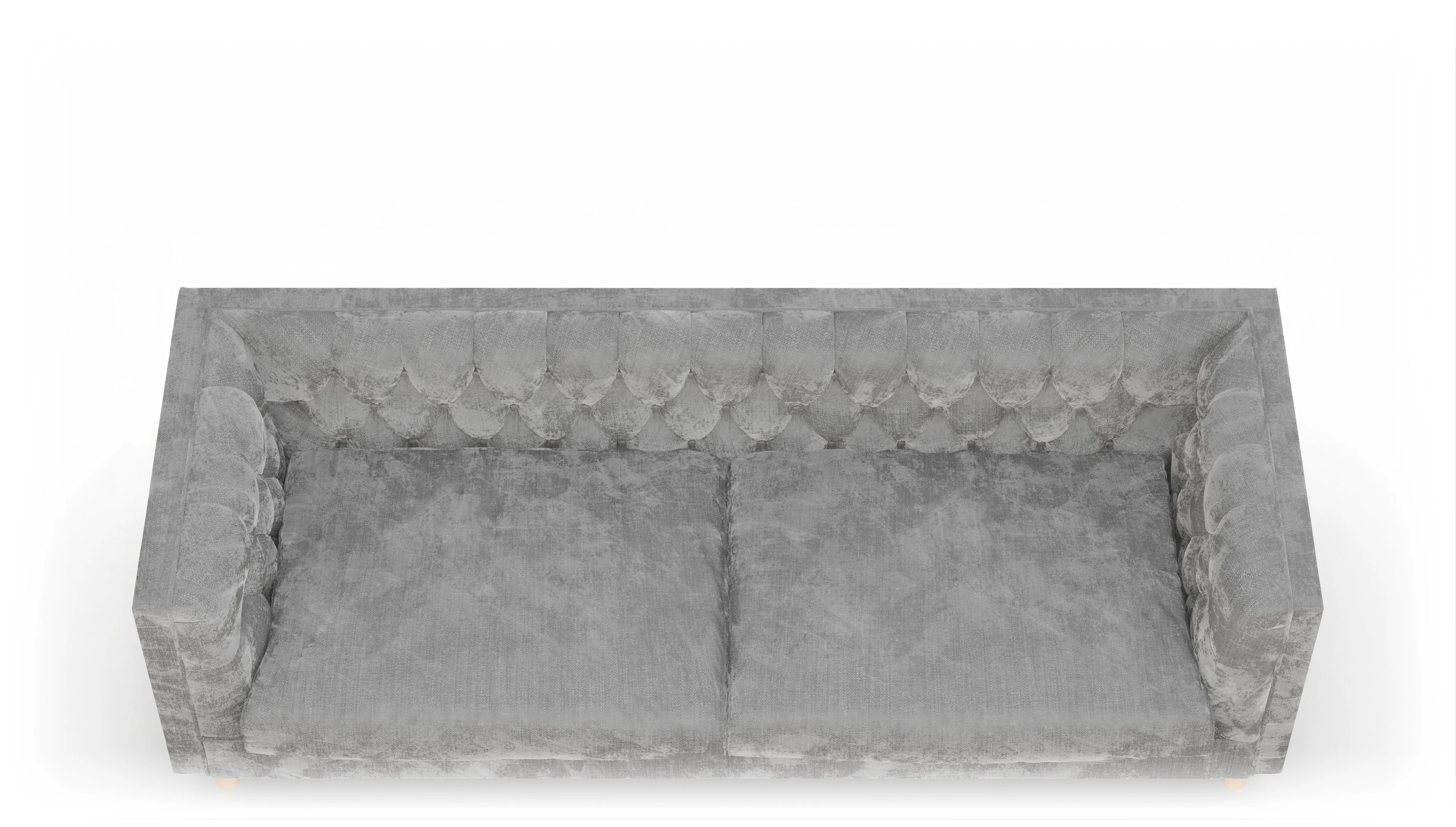 Stoff-Chesterfield NewChester.01 Ansicht des Produktes NewChester.01 3-Sitzer in Stoff grau