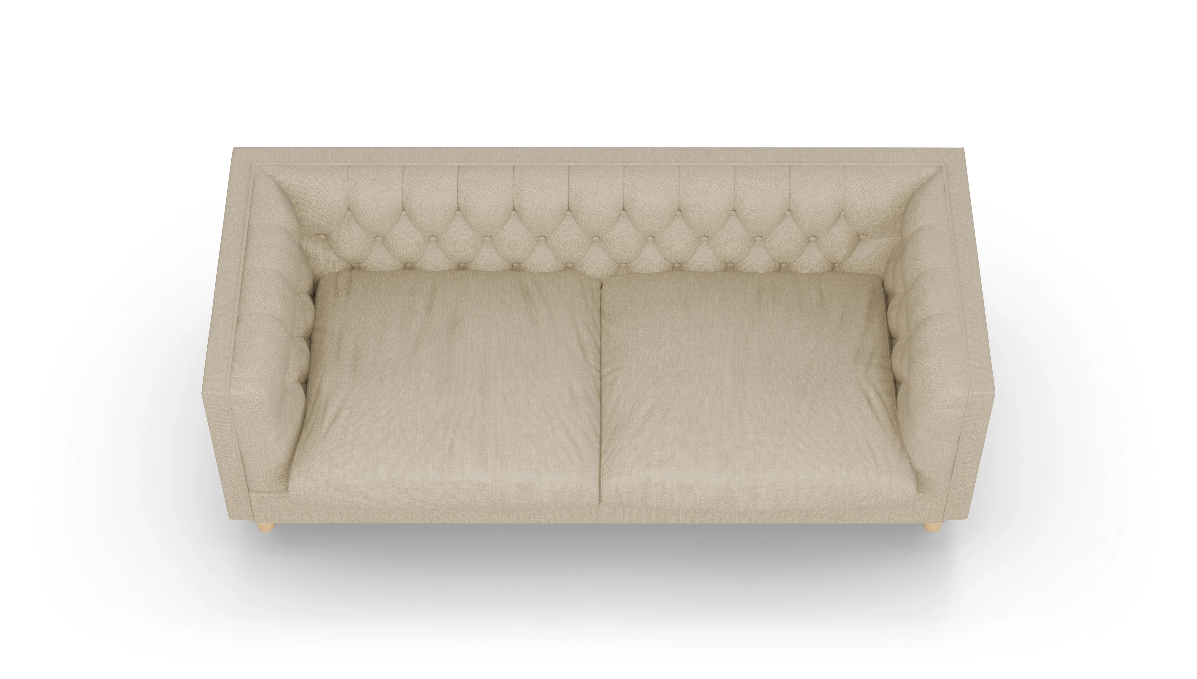Stoff-Chesterfield NewChester.01 Ansicht des Produktes NewChester.01 2,5-Sitzer in Stoff beige