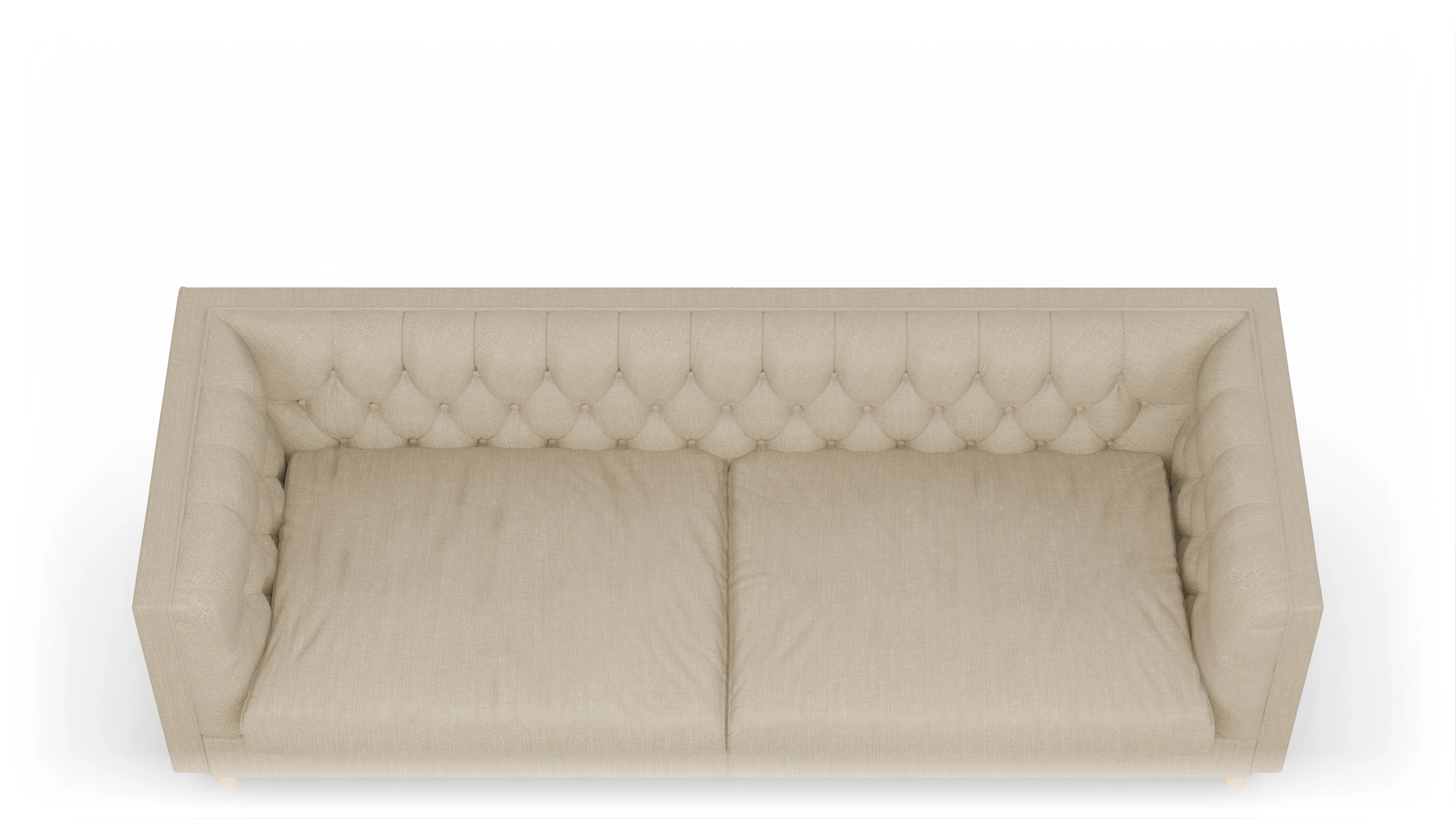 Stoff-Chesterfield NewChester.01 Ansicht des Produktes NewChester.01 3-Sitzer in Stoff beige