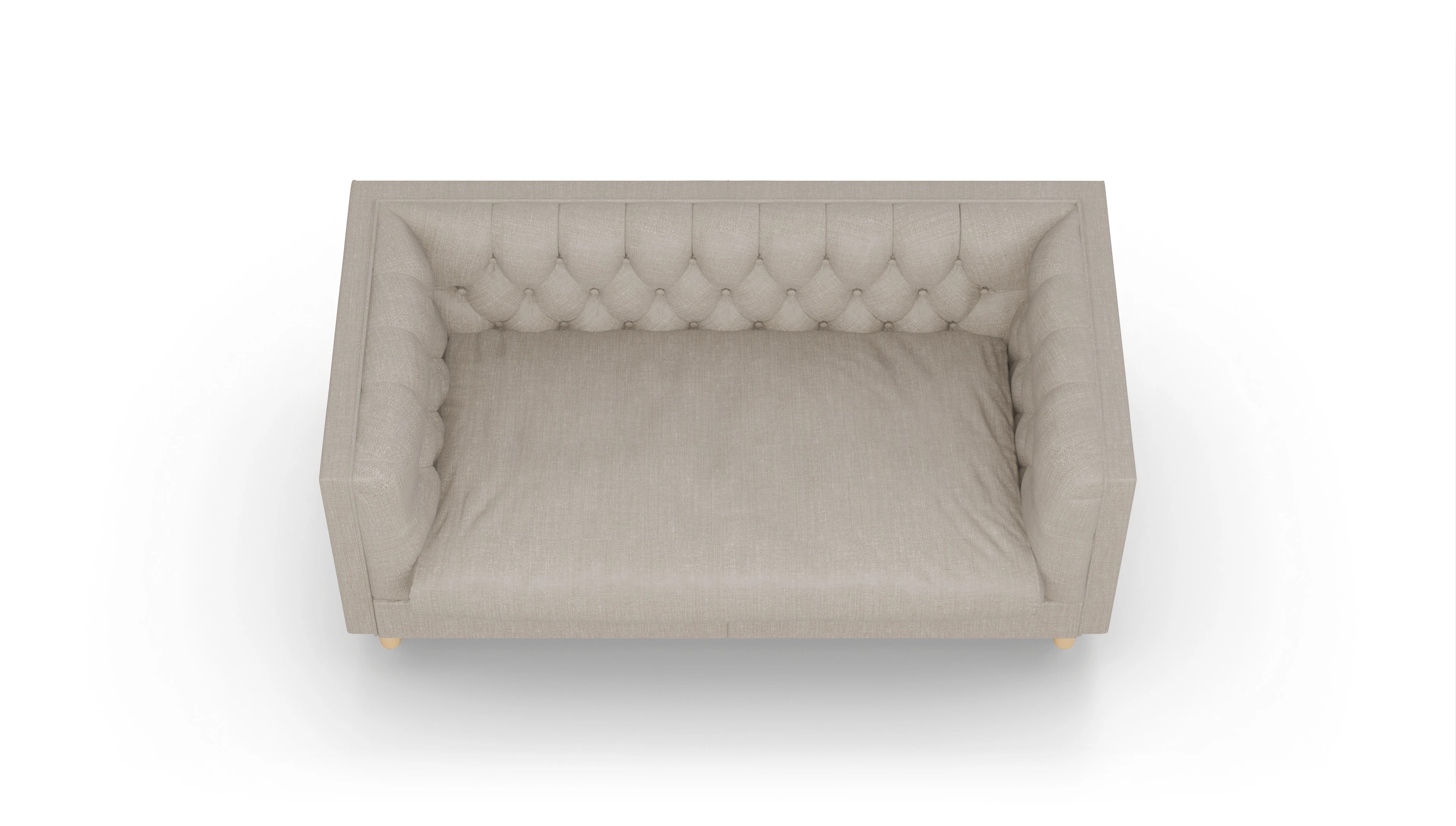 Stoff-Chesterfield NewChester.01 Ansicht des Produktes NewChester.01 2-Sitzer in Stoff braun